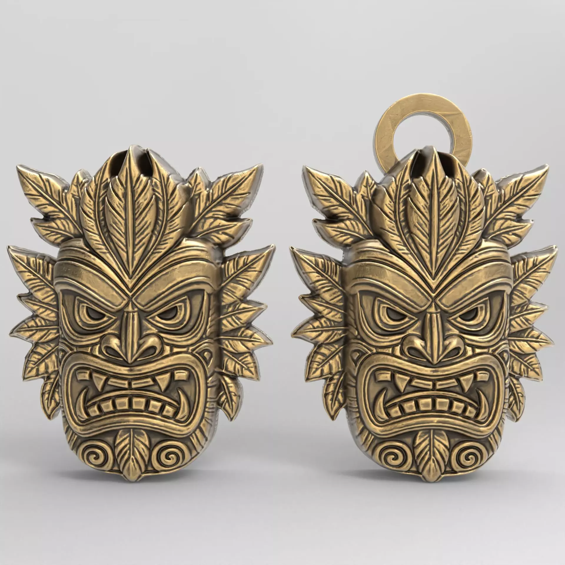 tiki wall decor 3dmodel  3D print model_0