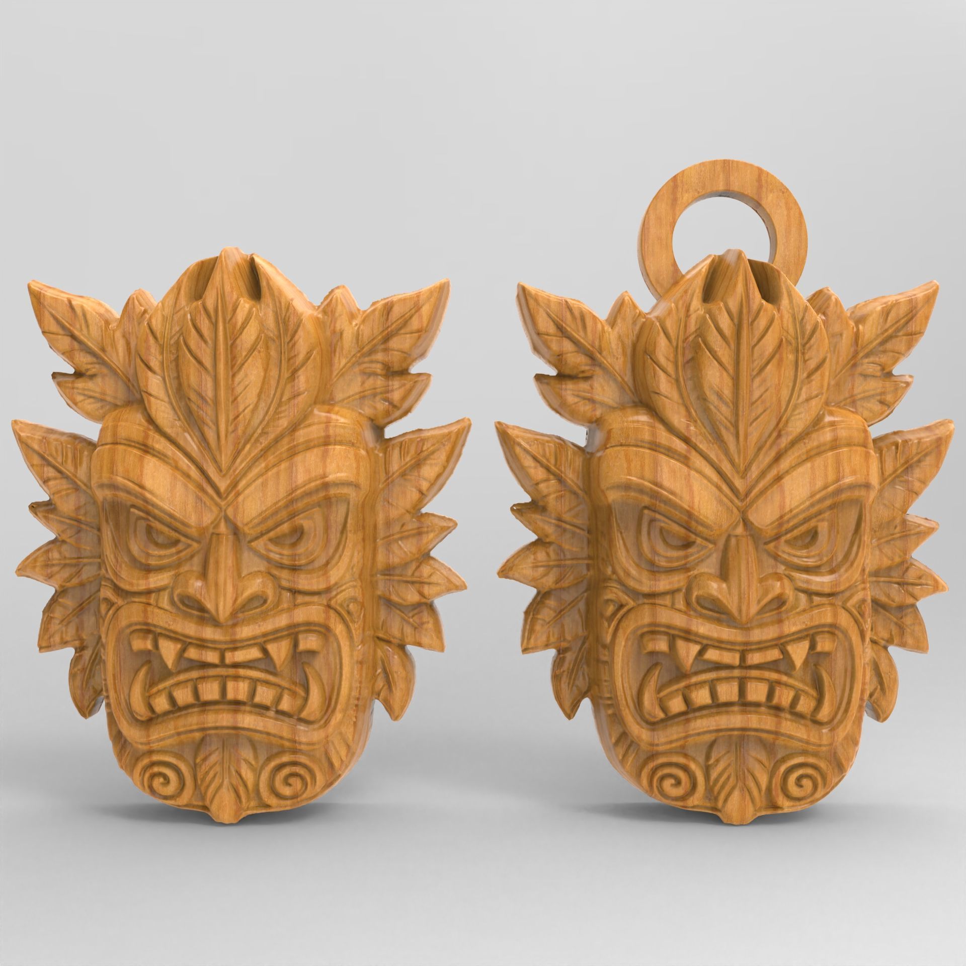 tiki wall decor 3dmodel  3D print model_1
