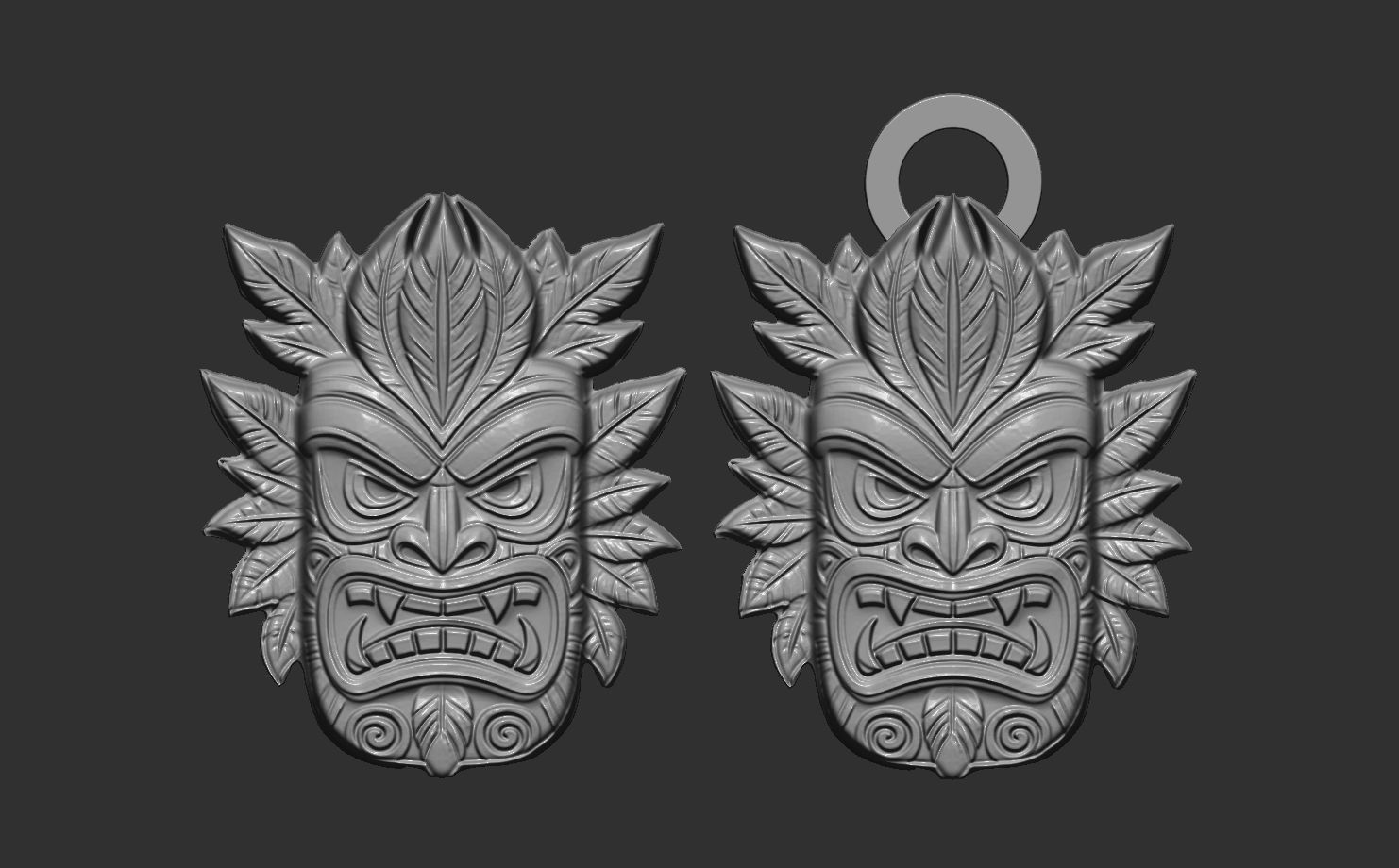 tiki wall decor 3dmodel  3D print model_11