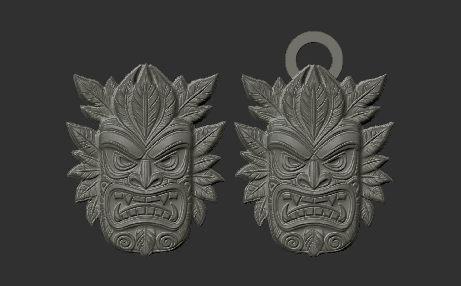 tiki wall decor 3dmodel  3D print model_13