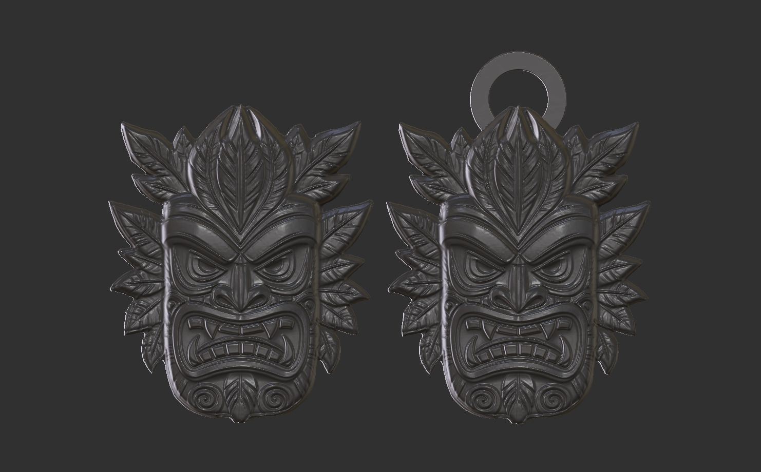 tiki wall decor 3dmodel  3D print model_10