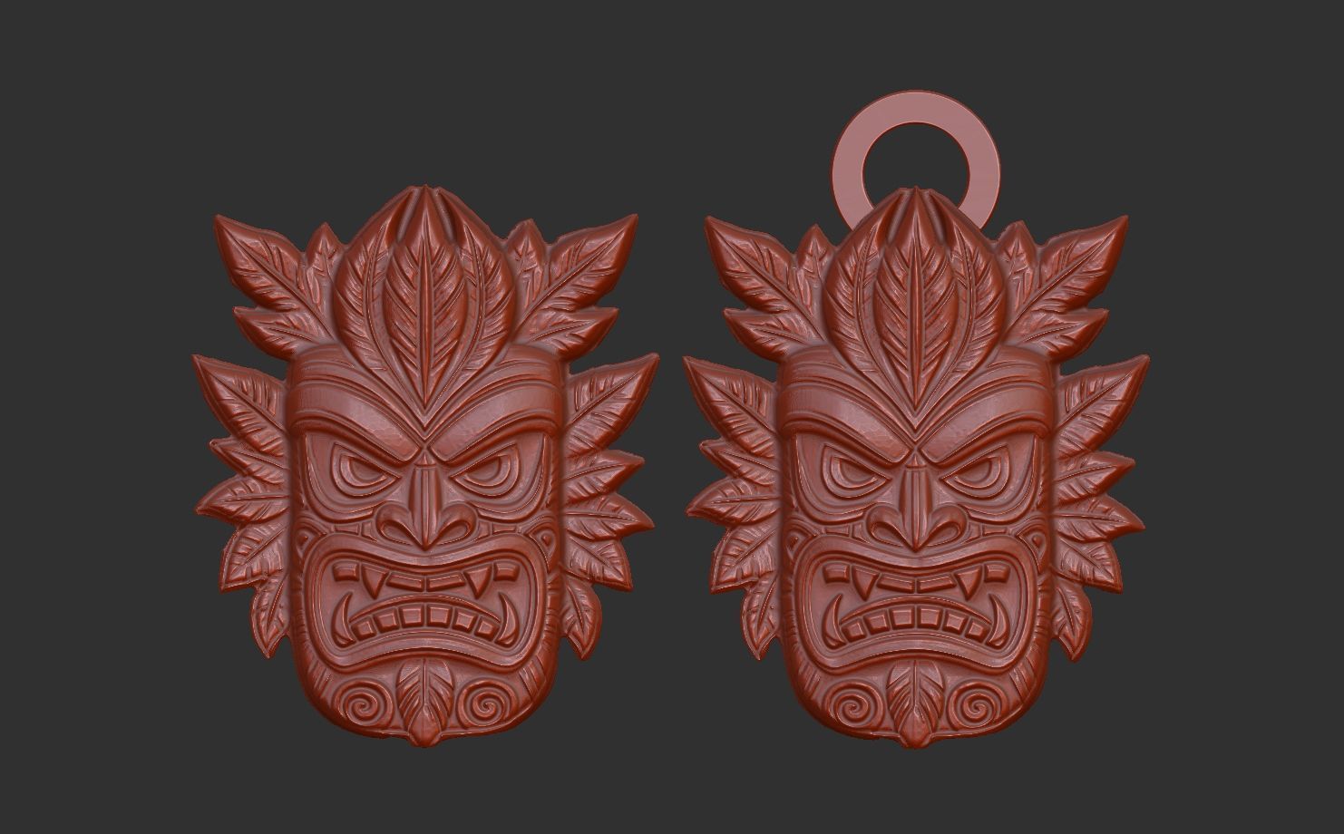 tiki wall decor 3dmodel  3D print model_16