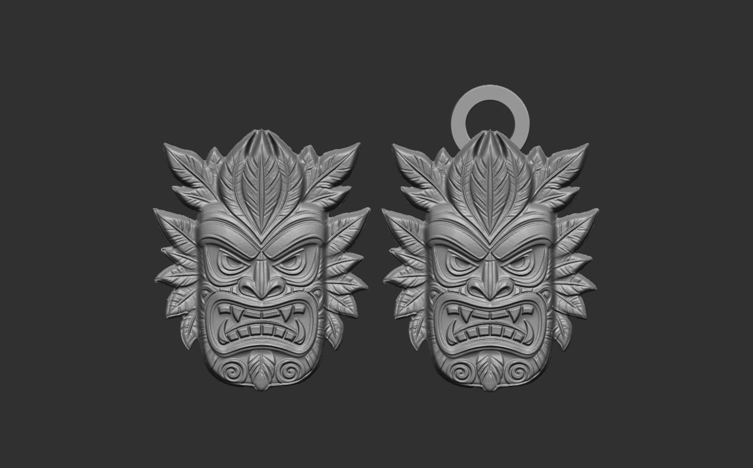 tiki wall decor 3dmodel  3D print model_9
