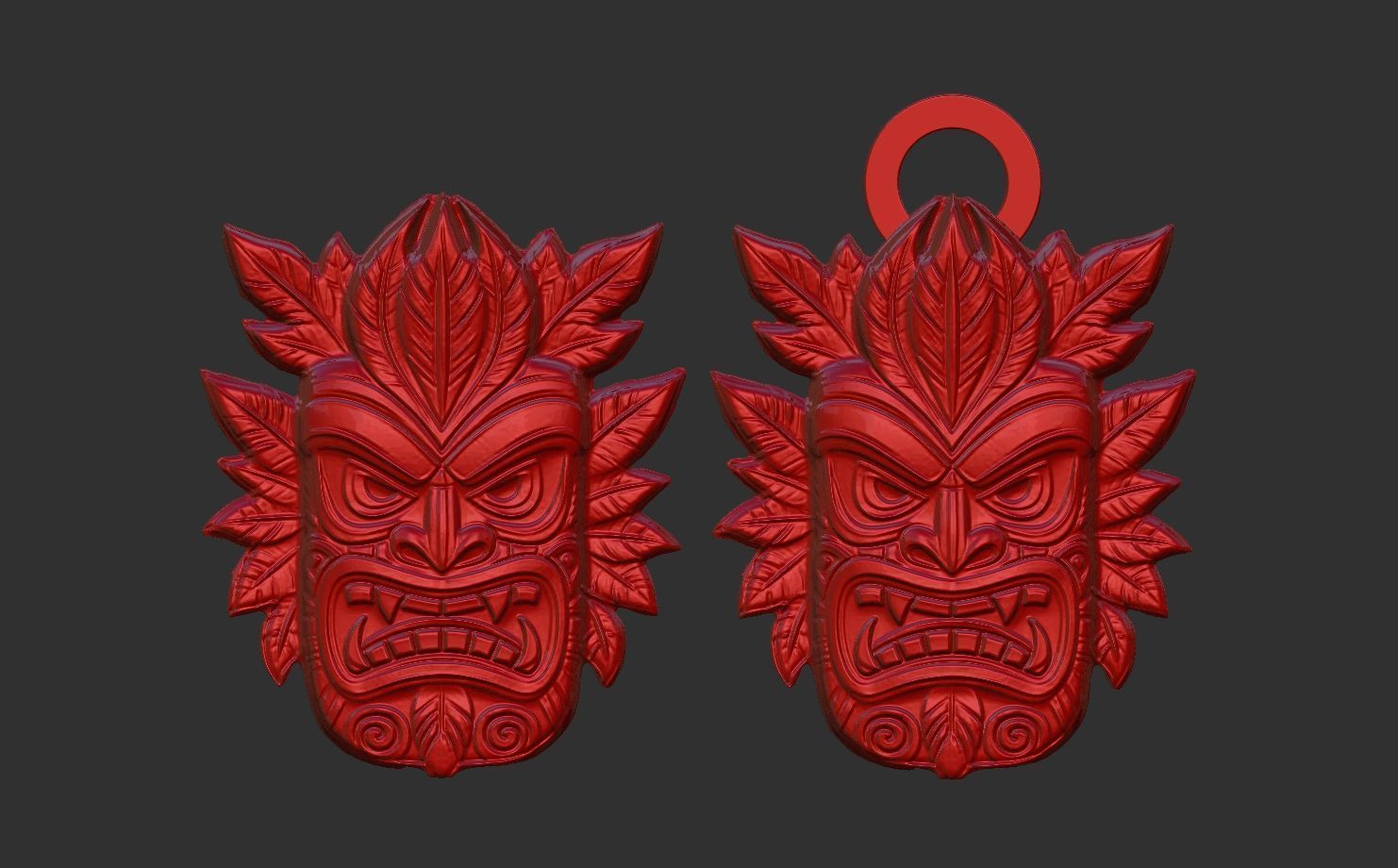 tiki wall decor 3dmodel  3D print model_7