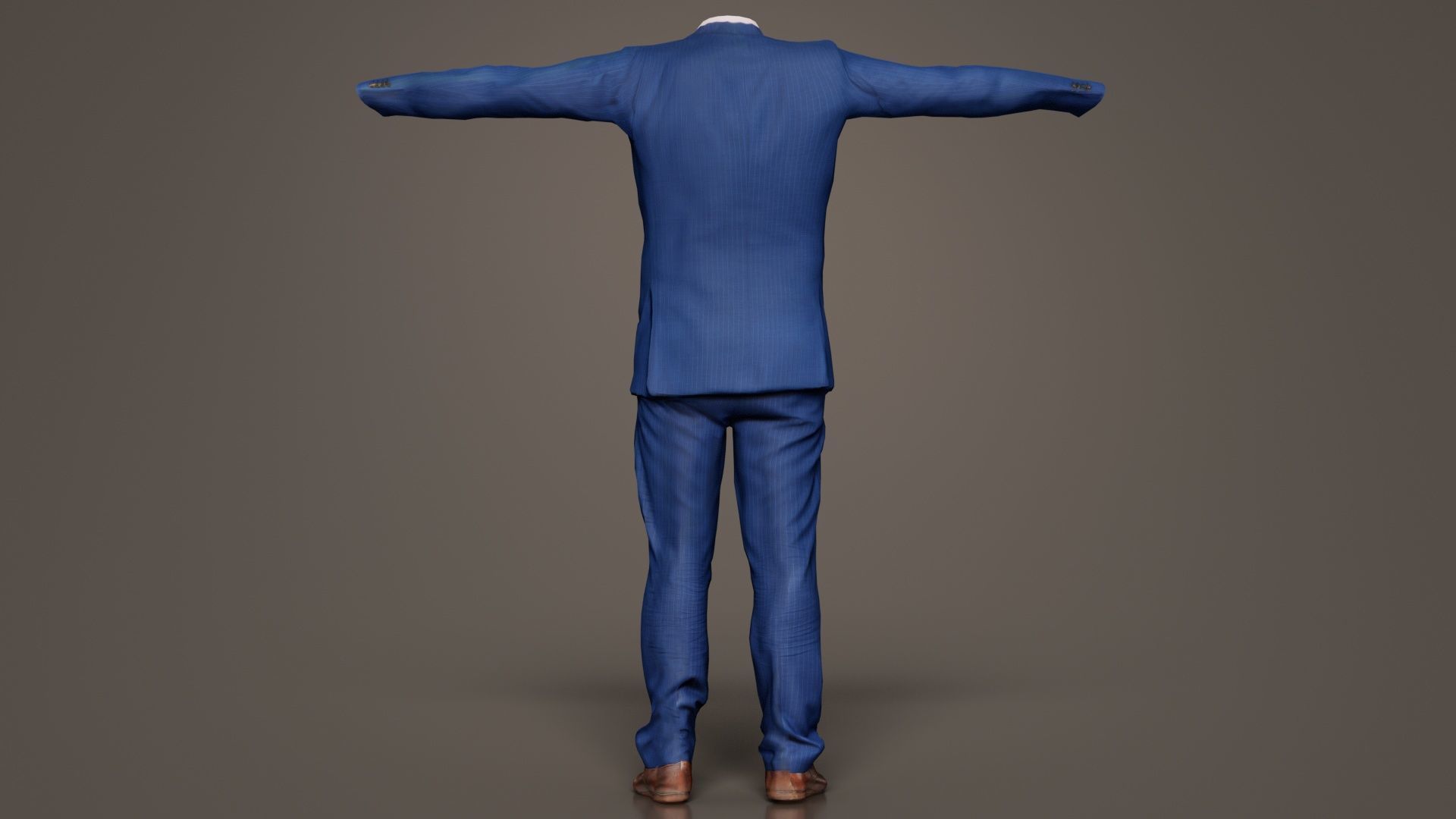 Business Costume 14 Low-poly 3D model_3