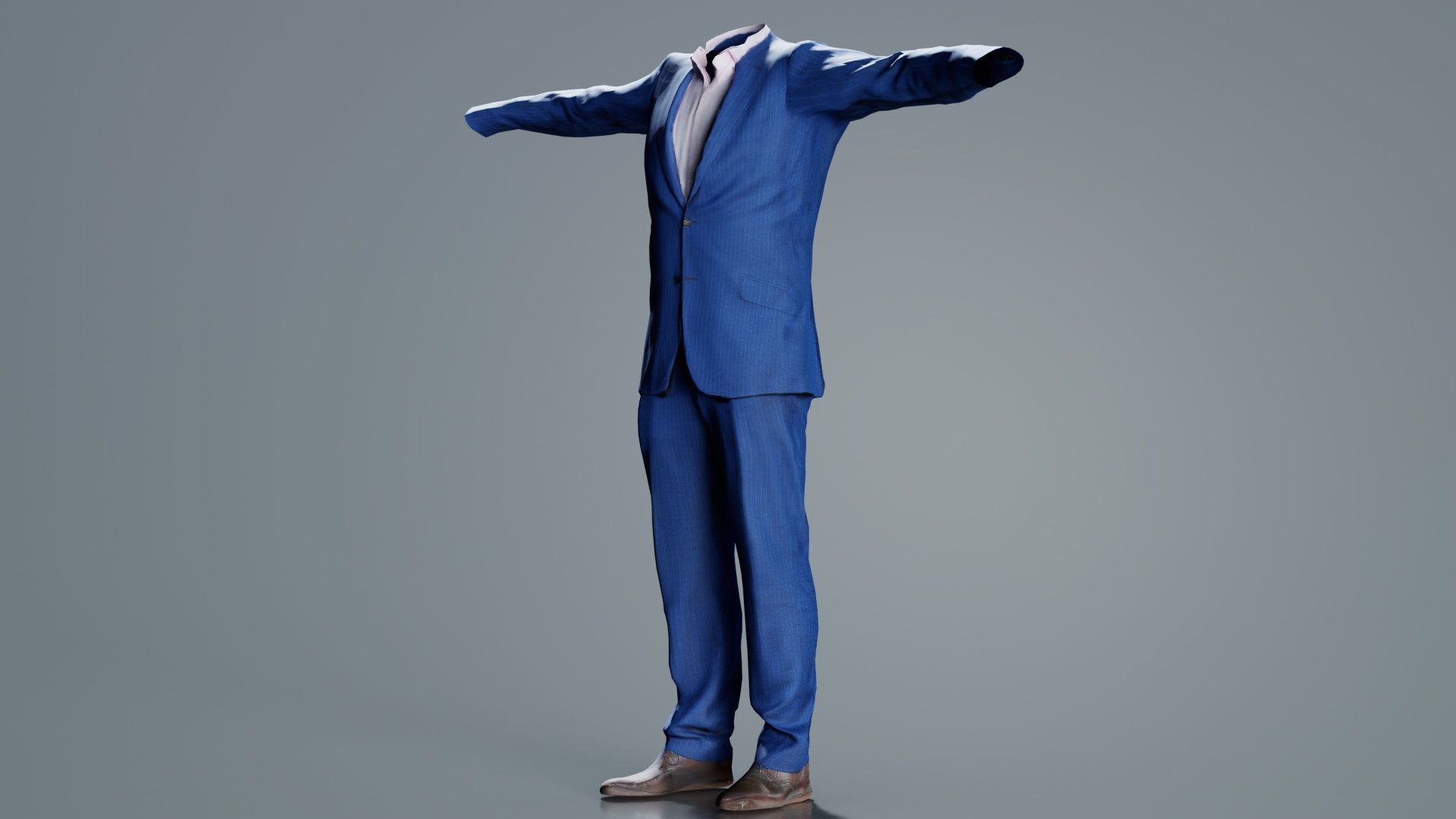 Business Costume 14 Low-poly 3D model_6