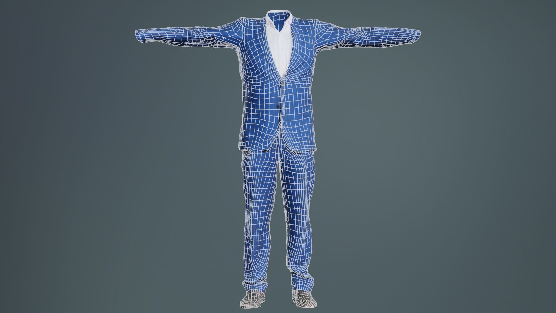 Business Costume 14 Low-poly 3D model_9