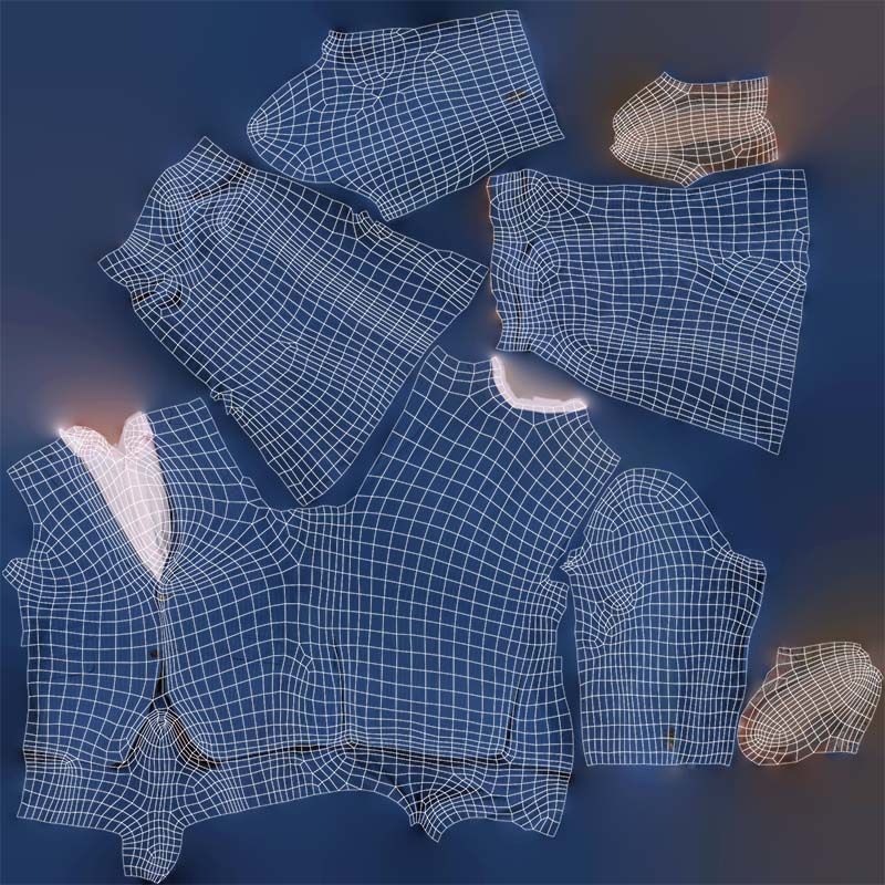 Business Costume 14 Low-poly 3D model_14