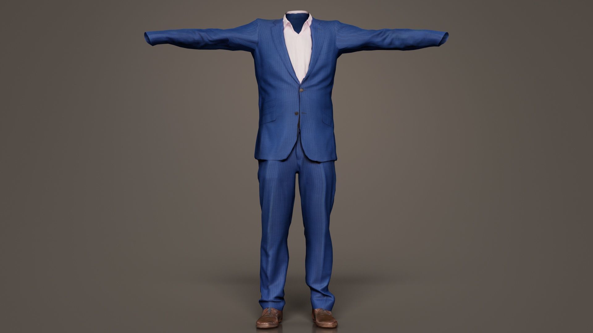 Business Costume 14 Low-poly 3D model_1