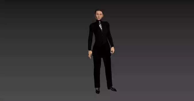 Female Character 3 - Animated Low-poly 3D model