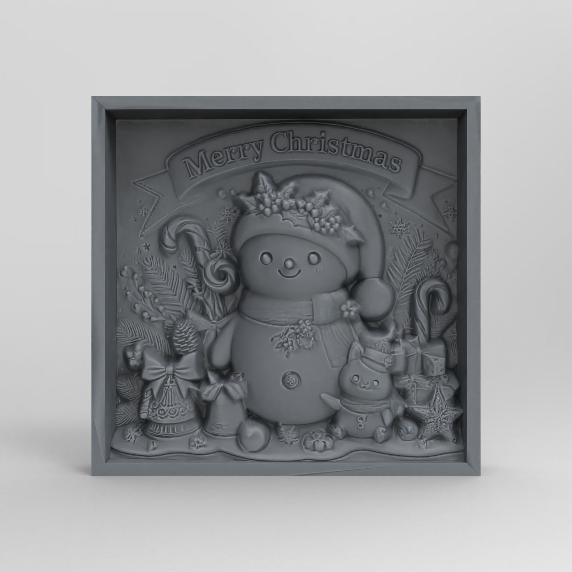 christmas card 1 decor  3D print model_1