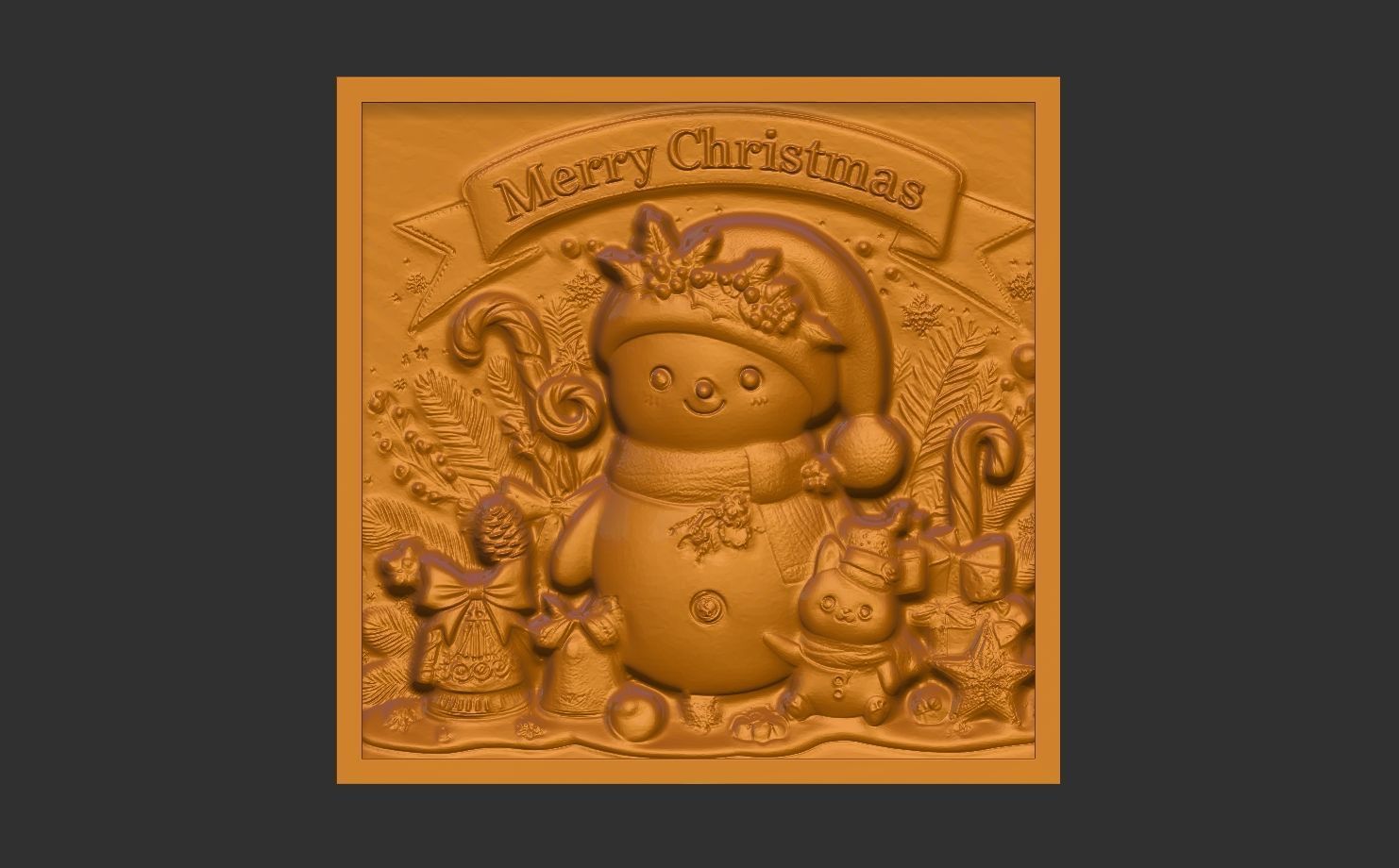 christmas card 1 decor  3D print model_10