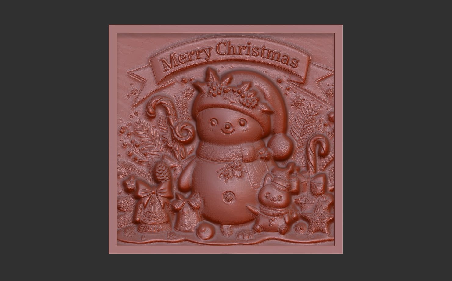 christmas card 1 decor  3D print model_12