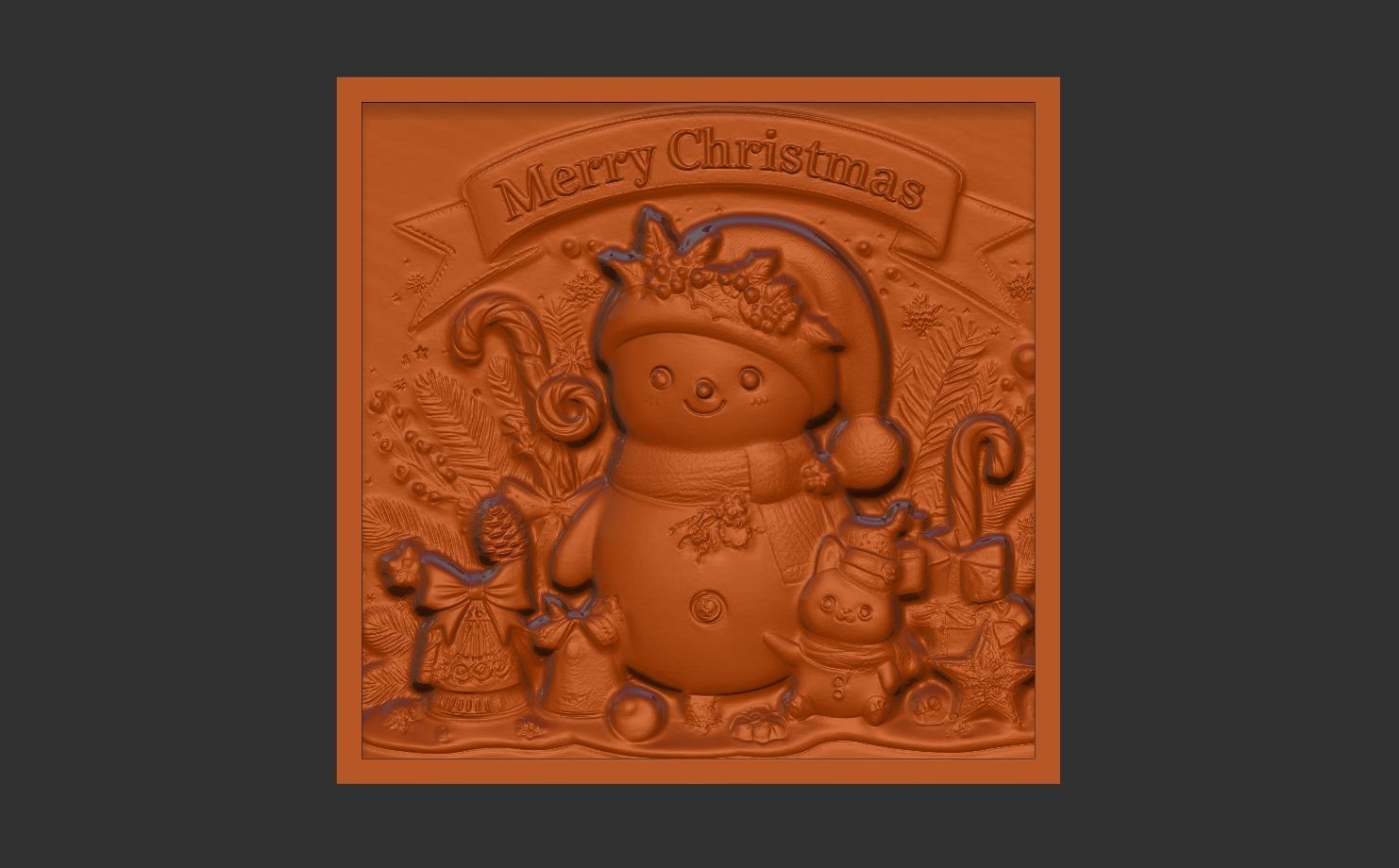 christmas card 1 decor  3D print model_4