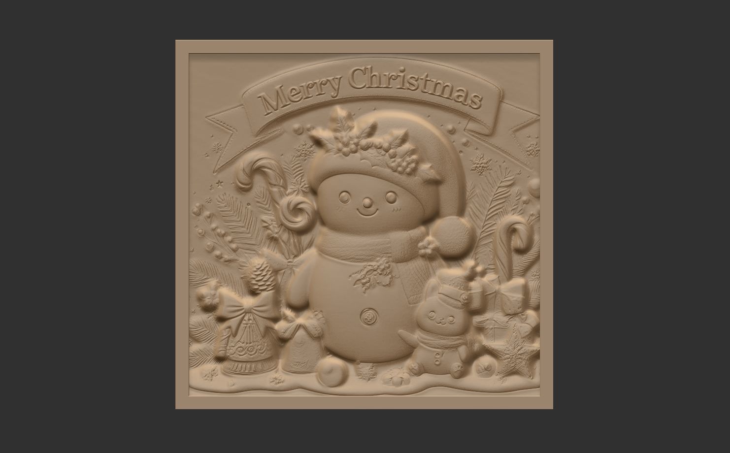 christmas card 1 decor  3D print model_7