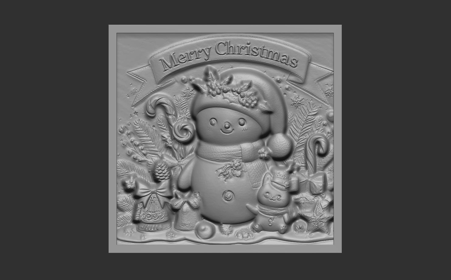 christmas card 1 decor  3D print model_11