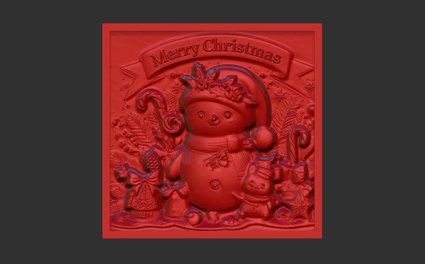 christmas card 1 decor  3D print model_5