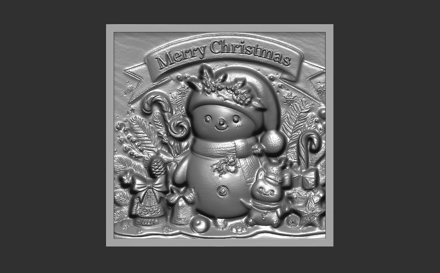 christmas card 1 decor  3D print model_9