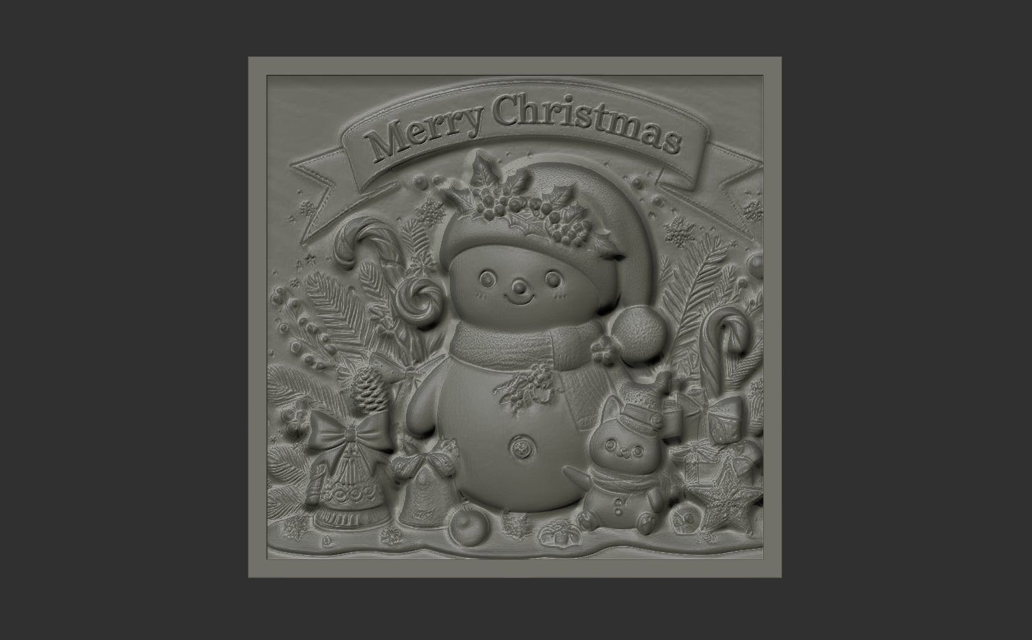 christmas card 1 decor  3D print model_6