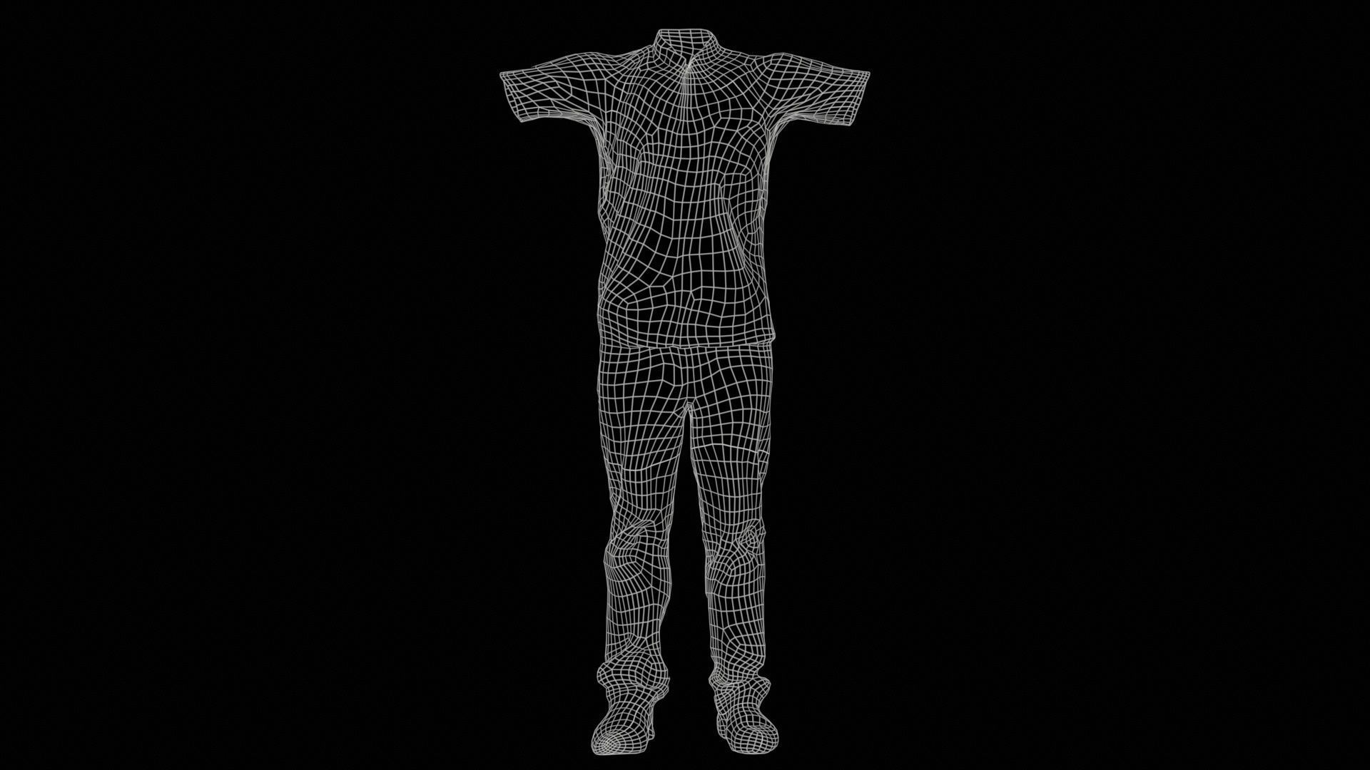 Business Costume 15 Low-poly 3D model_11