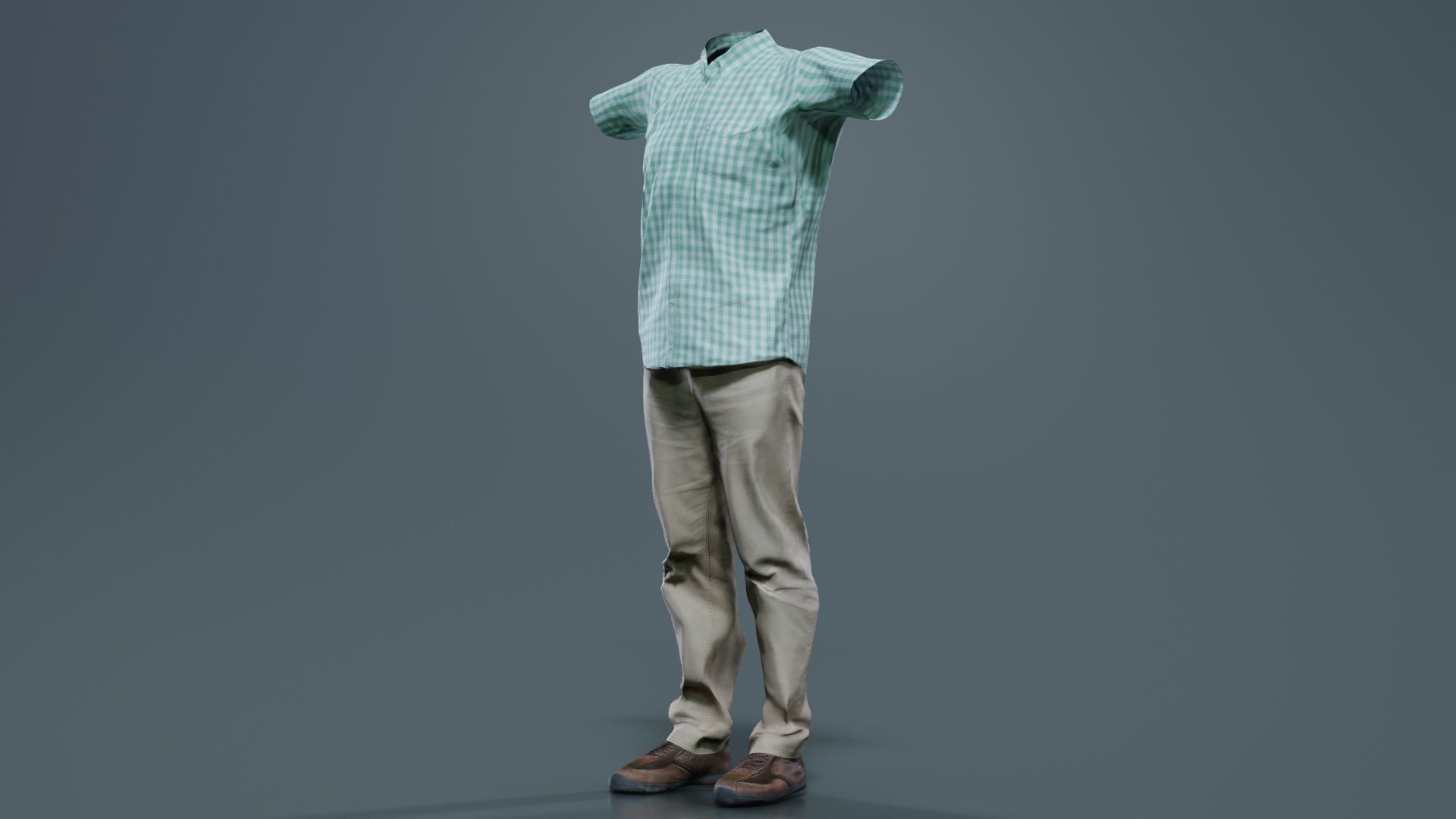 Business Costume 15 Low-poly 3D model_4