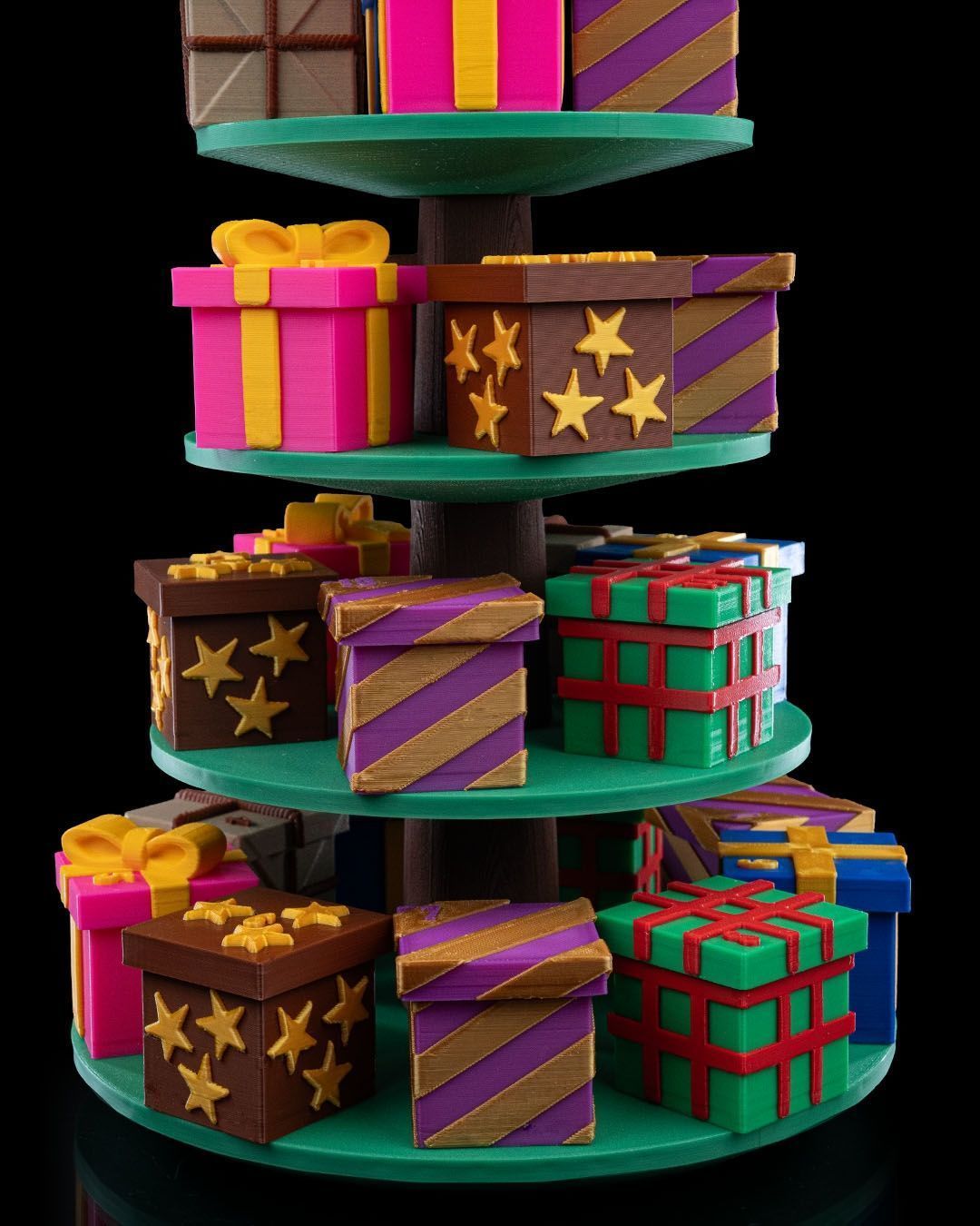Tree Top Gifts Countdown Containers 3D print model_2