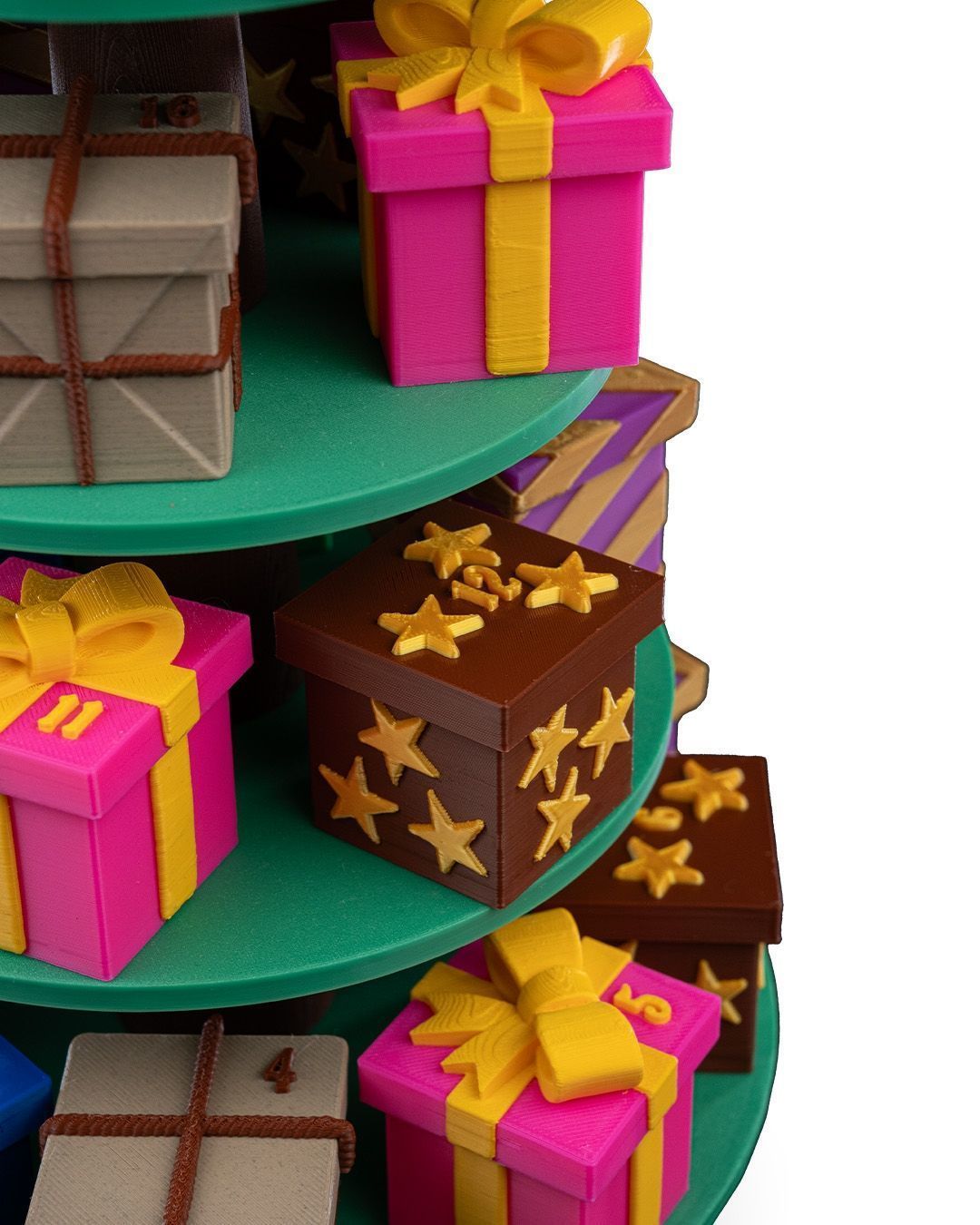 Tree Top Gifts Countdown Containers 3D print model_7
