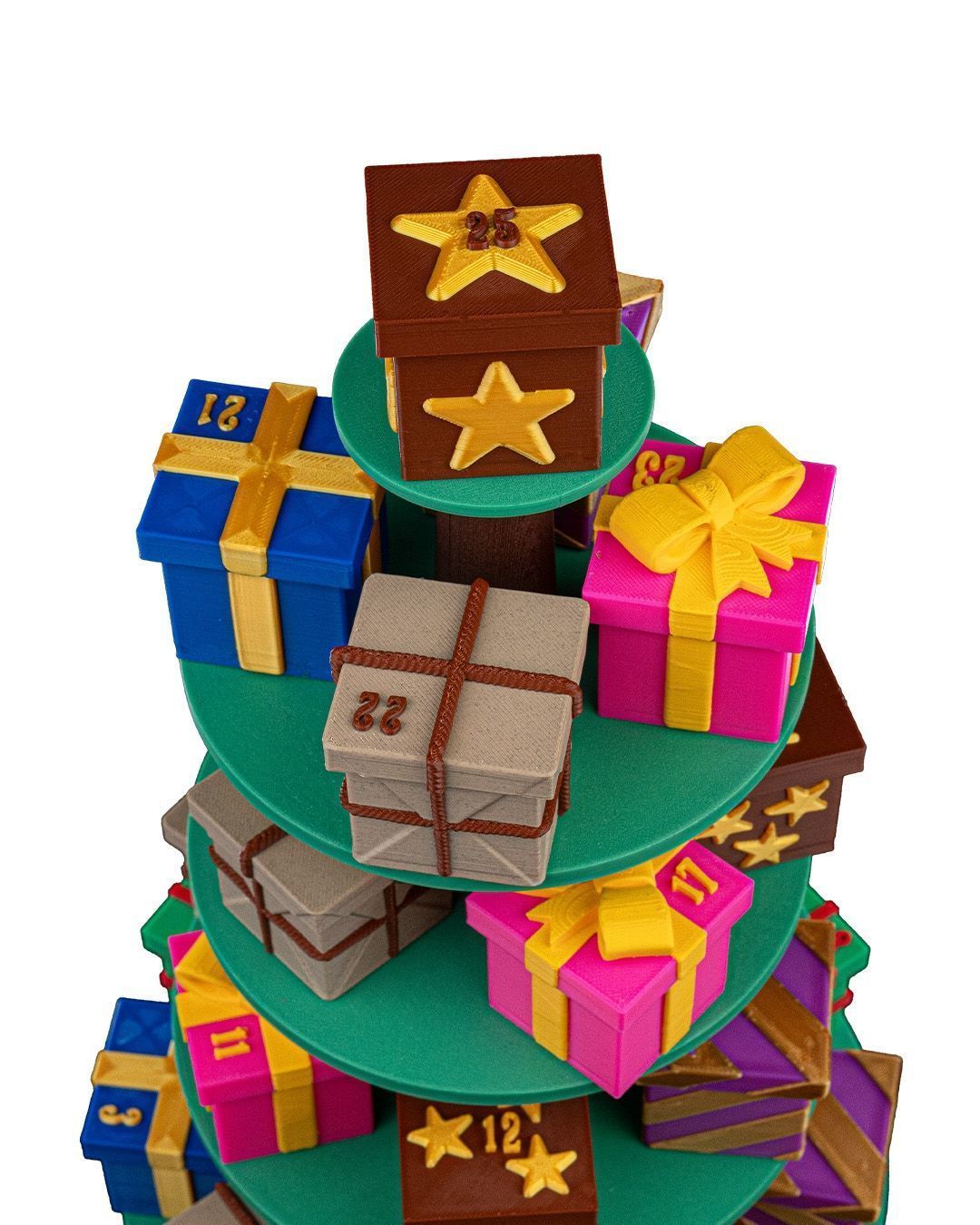Tree Top Gifts Countdown Containers 3D print model_4