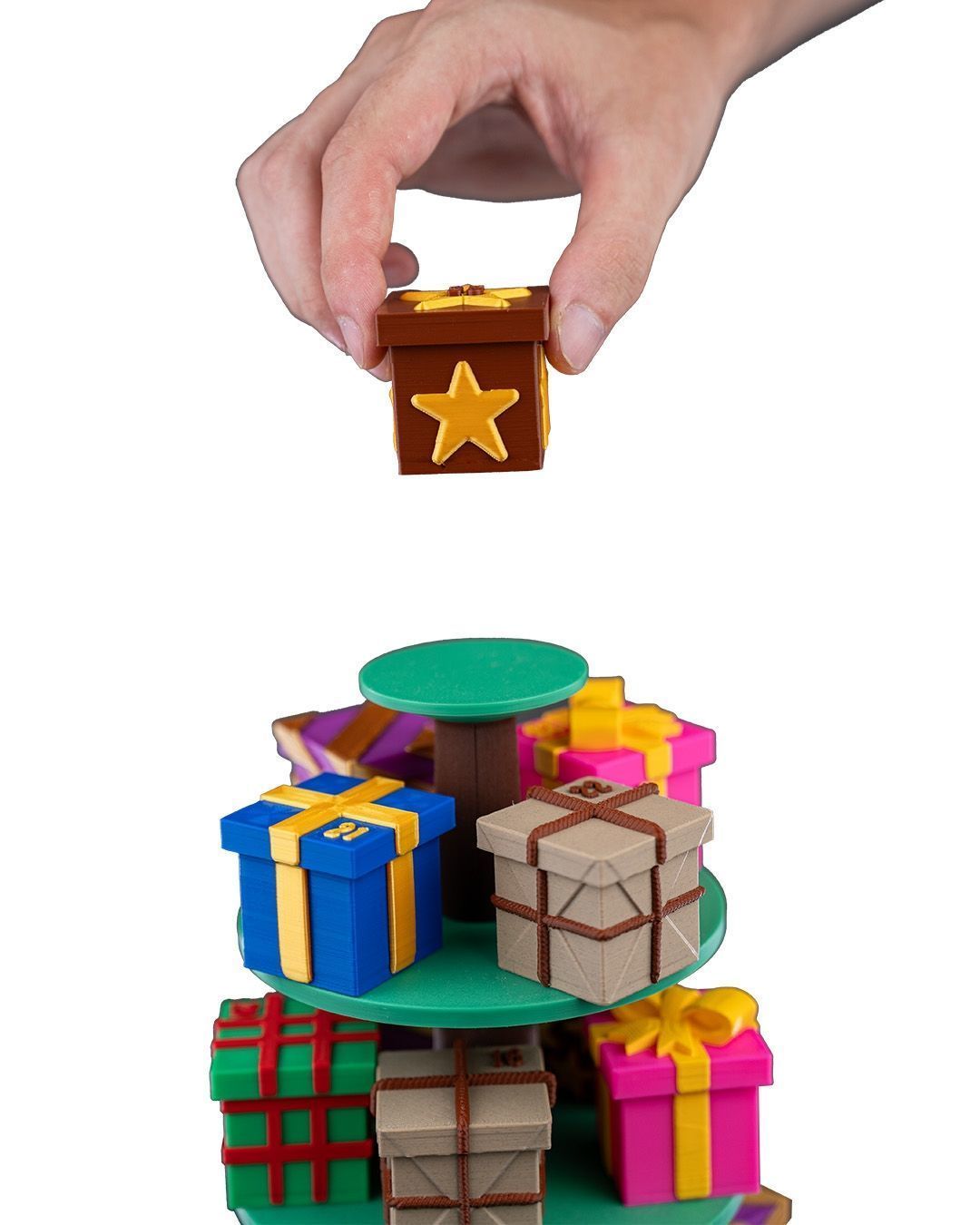 Tree Top Gifts Countdown Containers 3D print model_9