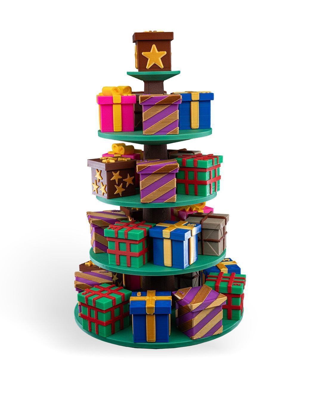 Tree Top Gifts Countdown Containers 3D print model_1