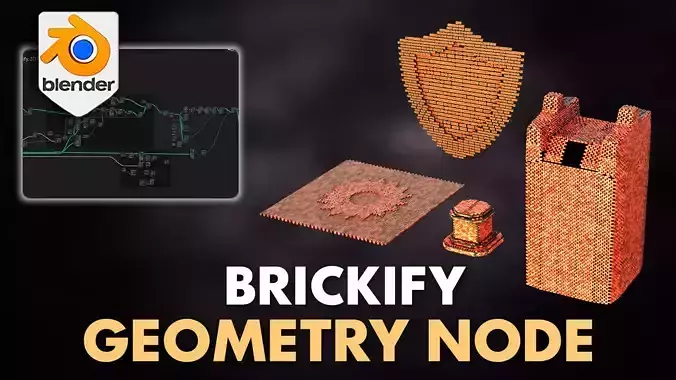 Brickify Blender Geometry Node by 3DT