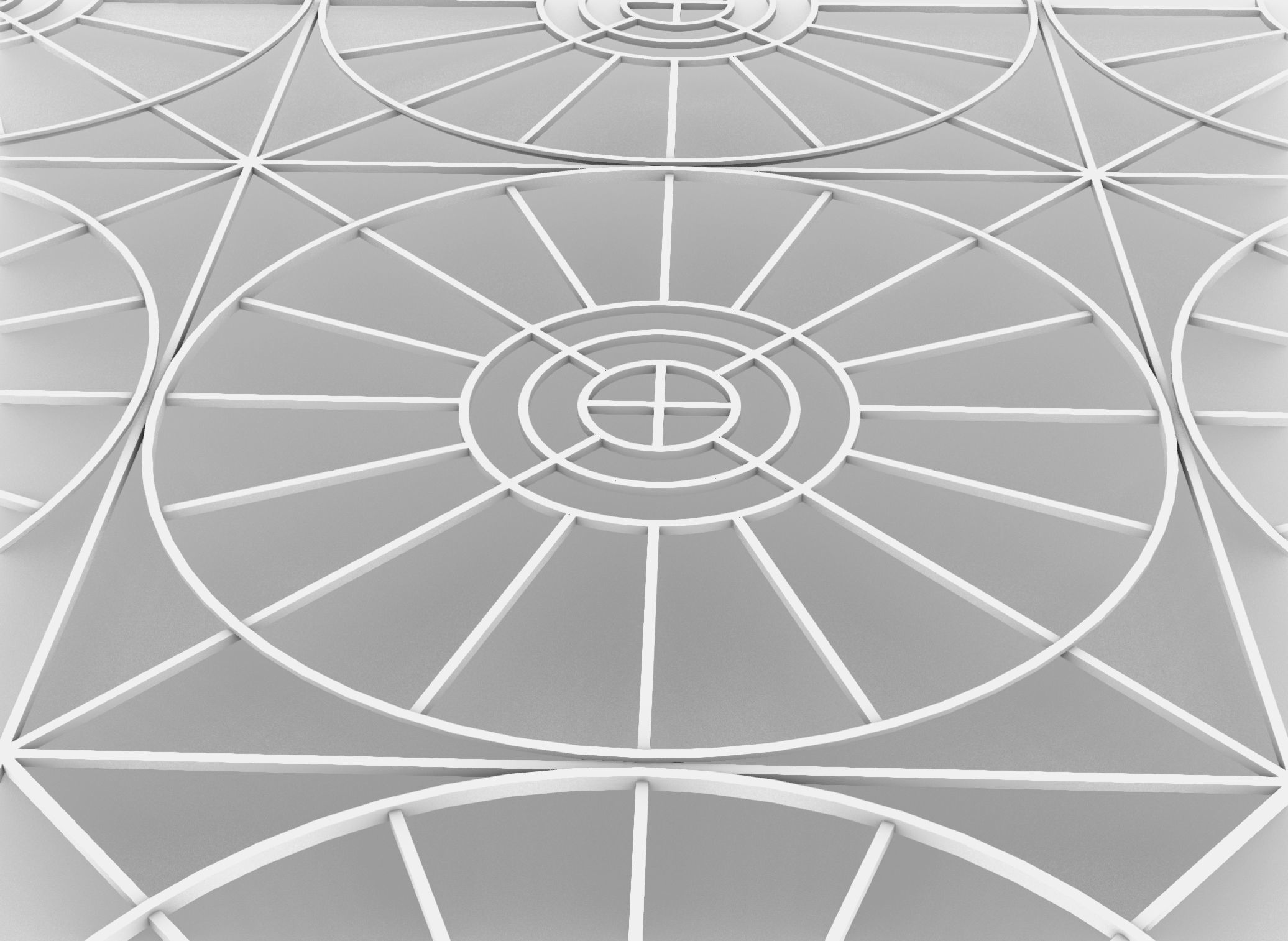 Gold Pattern Decorative Panel 5 Free 3D model_5