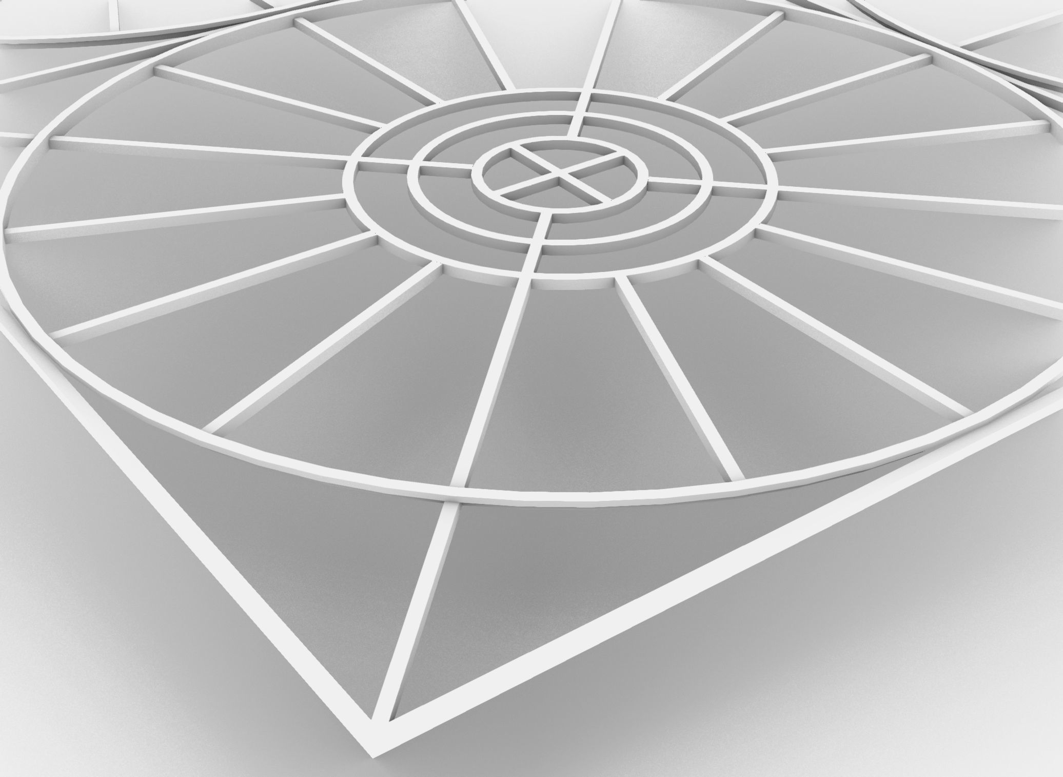 Gold Pattern Decorative Panel 5 Free 3D model_6