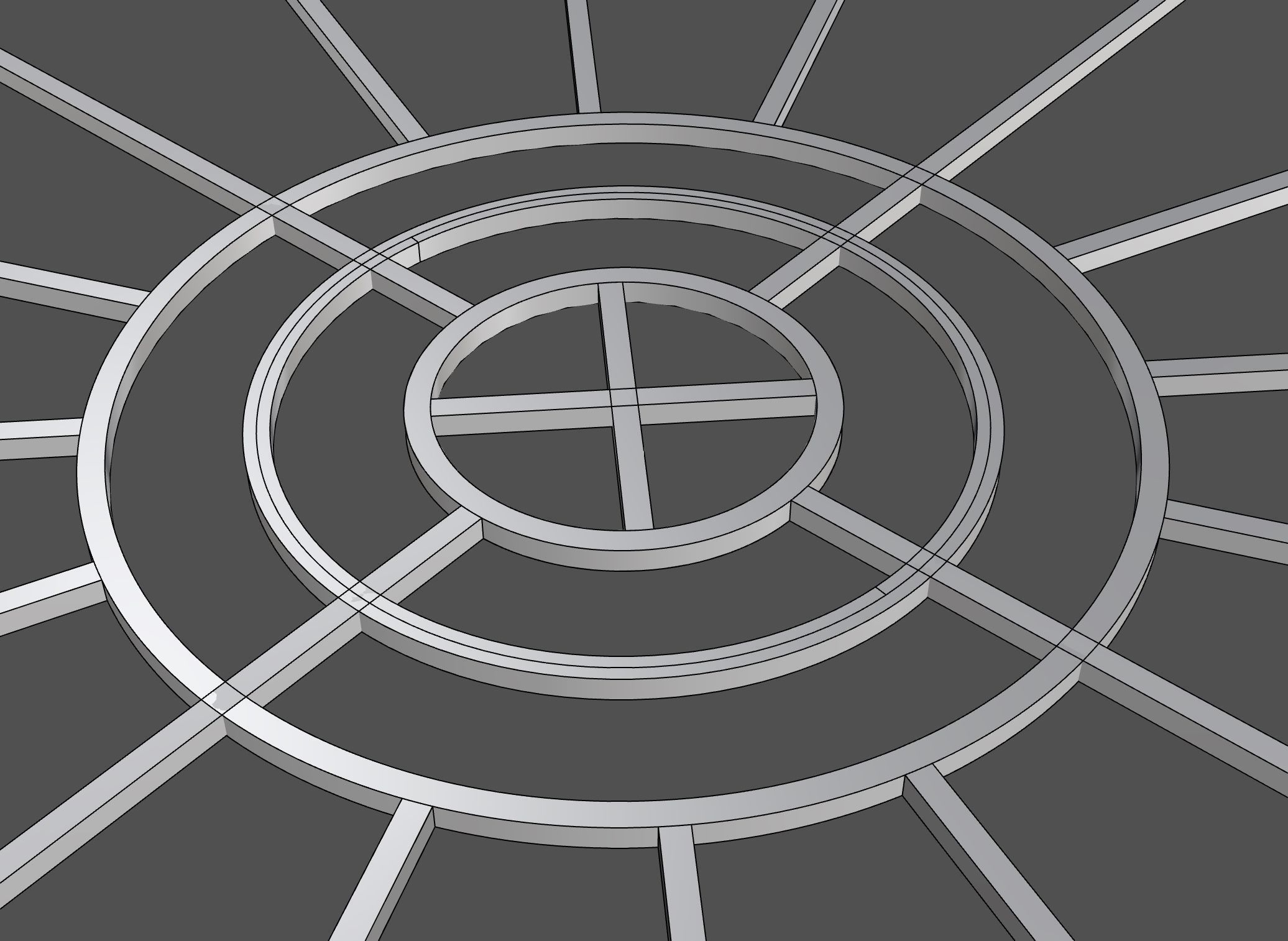 Gold Pattern Decorative Panel 5 Free 3D model_4