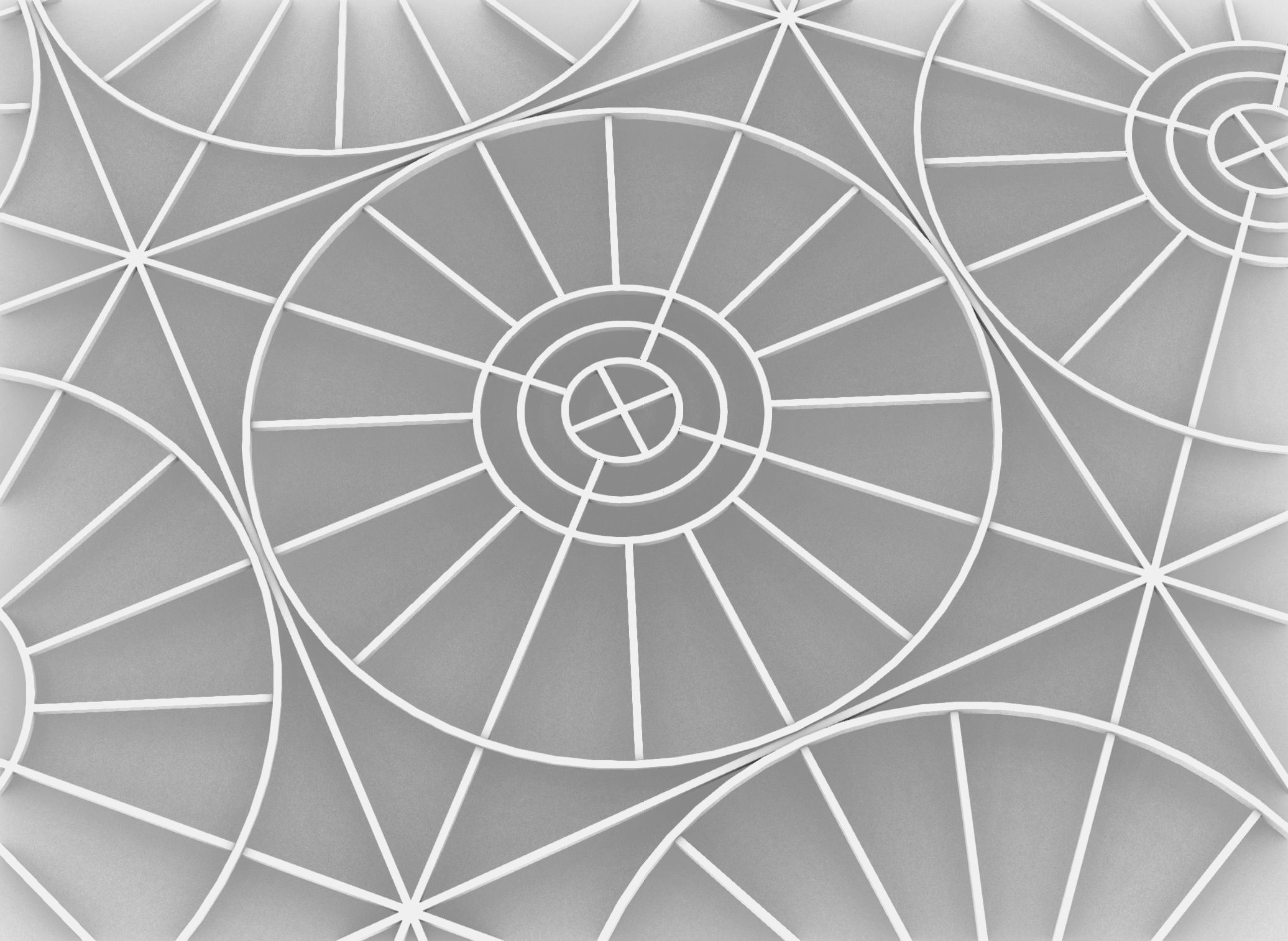 Gold Pattern Decorative Panel 5 Free 3D model_7