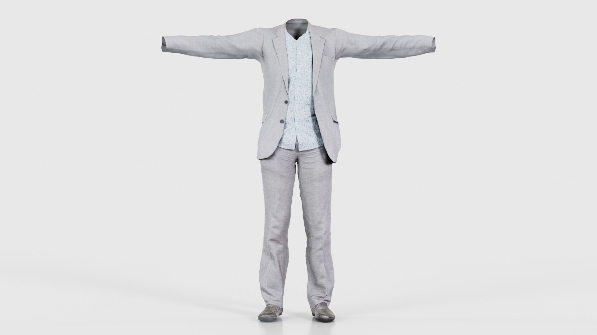 Business Costume 3 Low-poly 3D model_15
