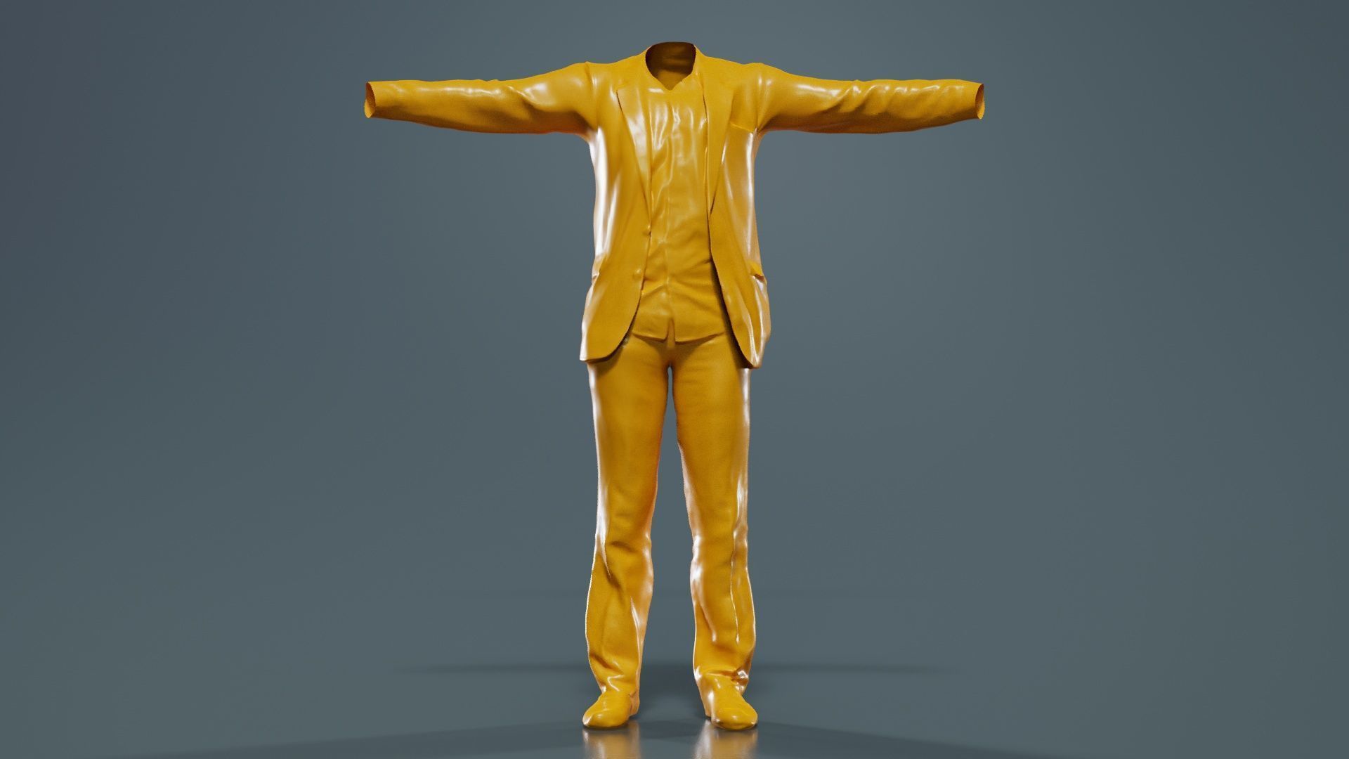 Business Costume 3 Low-poly 3D model_12