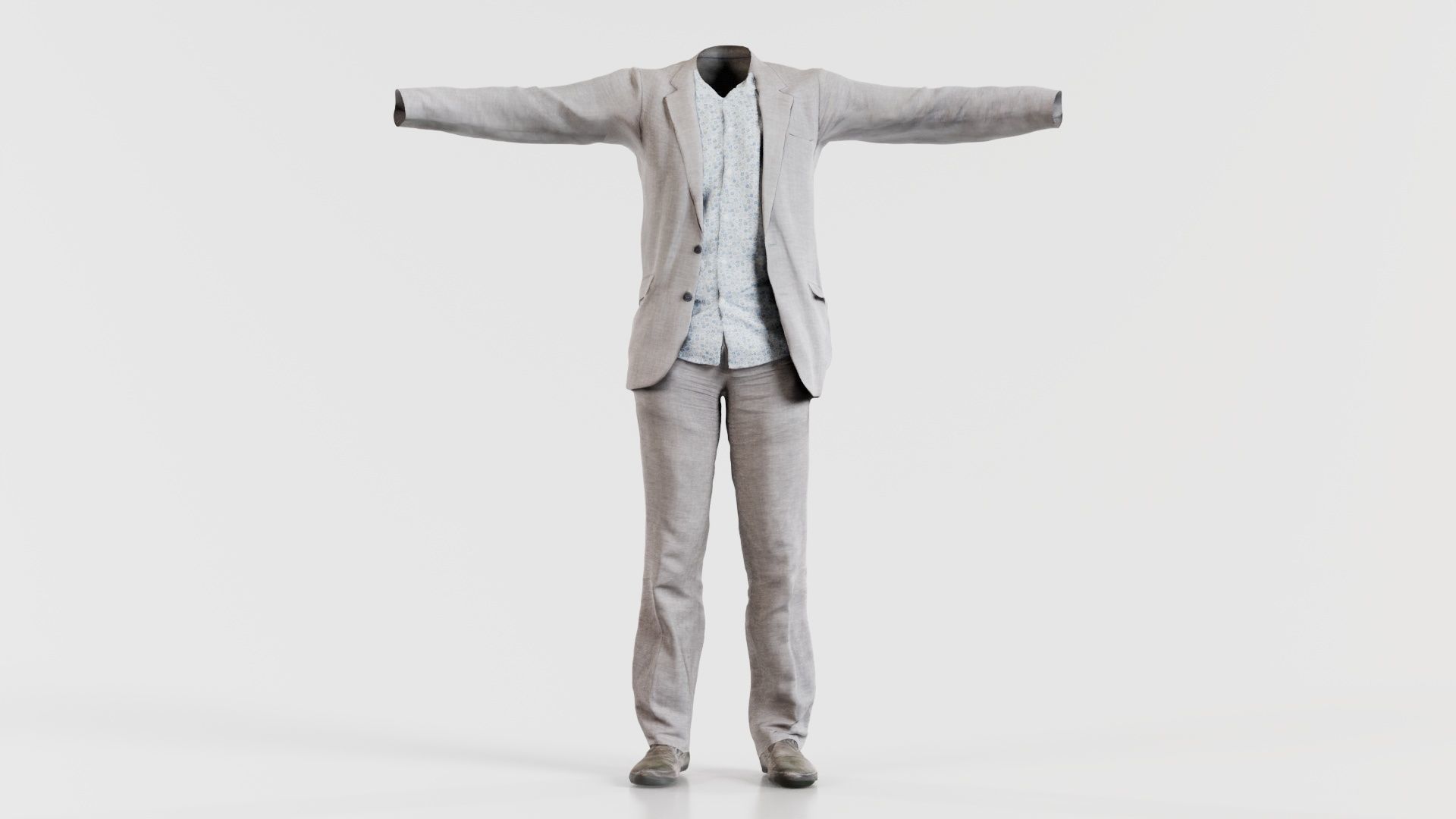 Business Costume 3 Low-poly 3D model_8
