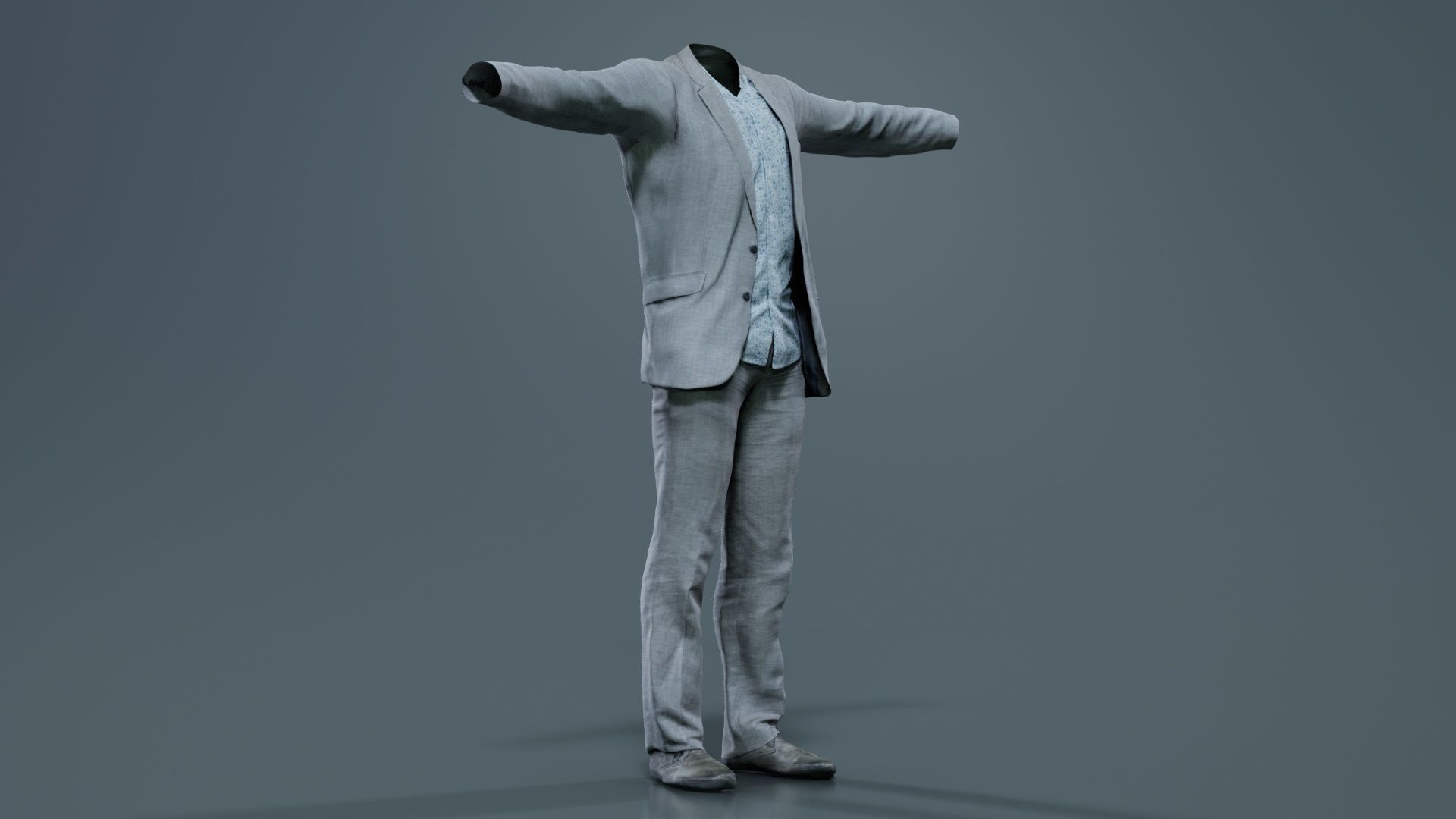 Business Costume 3 Low-poly 3D model_4
