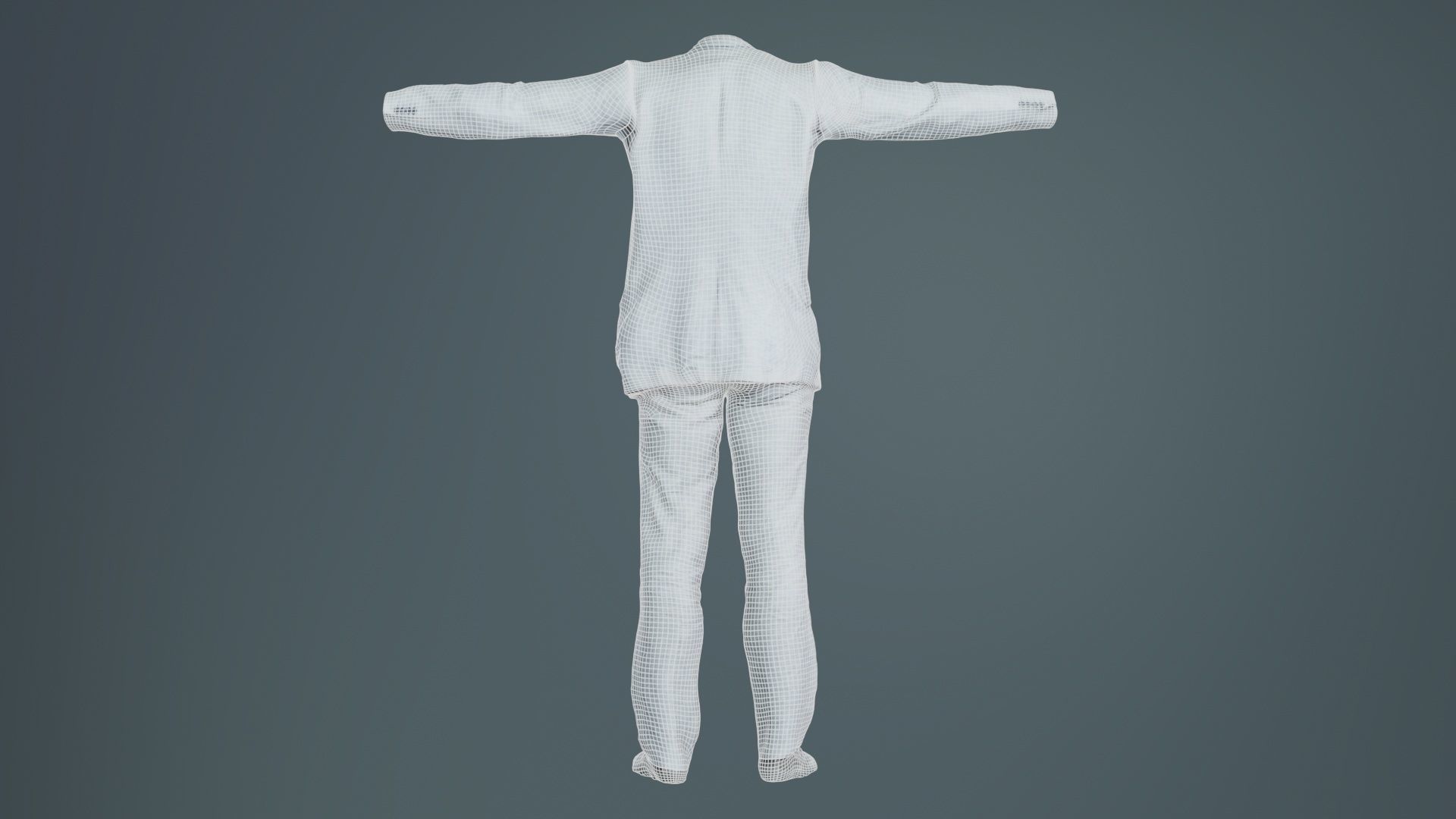 Business Costume 3 Low-poly 3D model_10