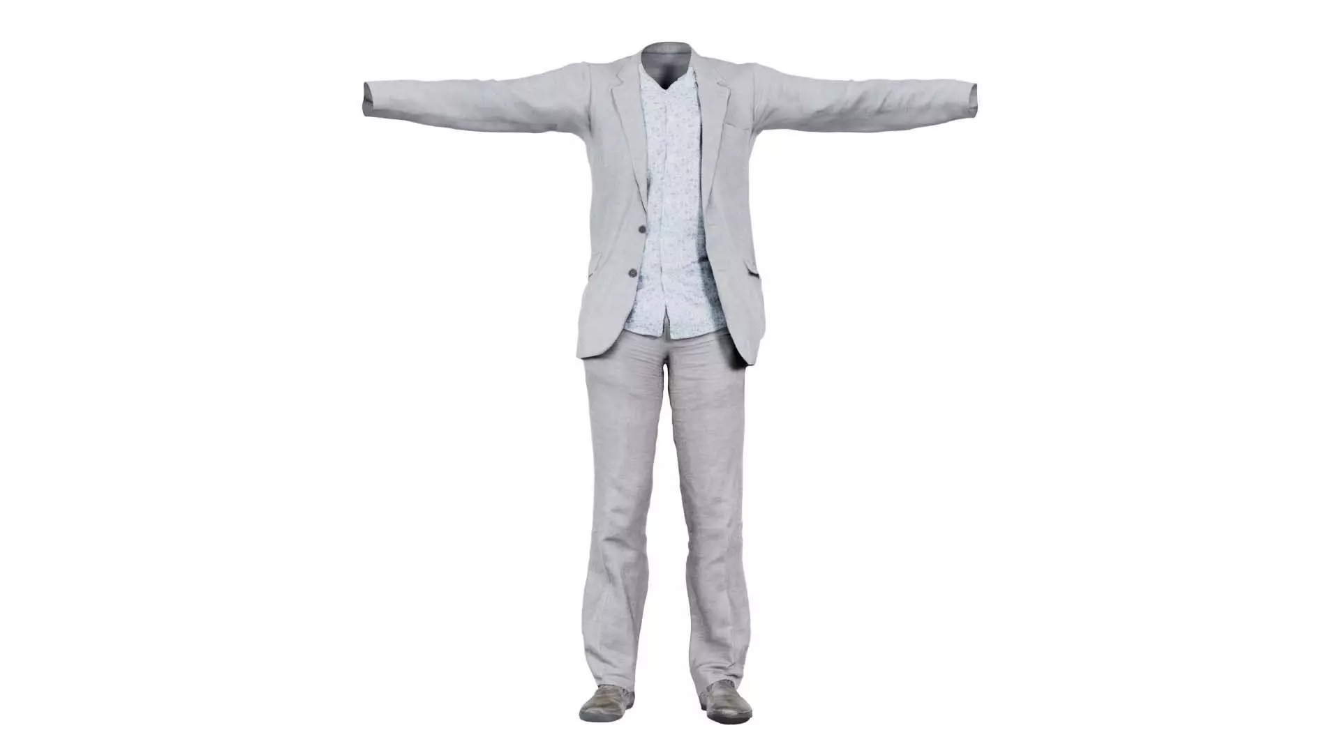 Business Costume 3 Low-poly 3D model_0