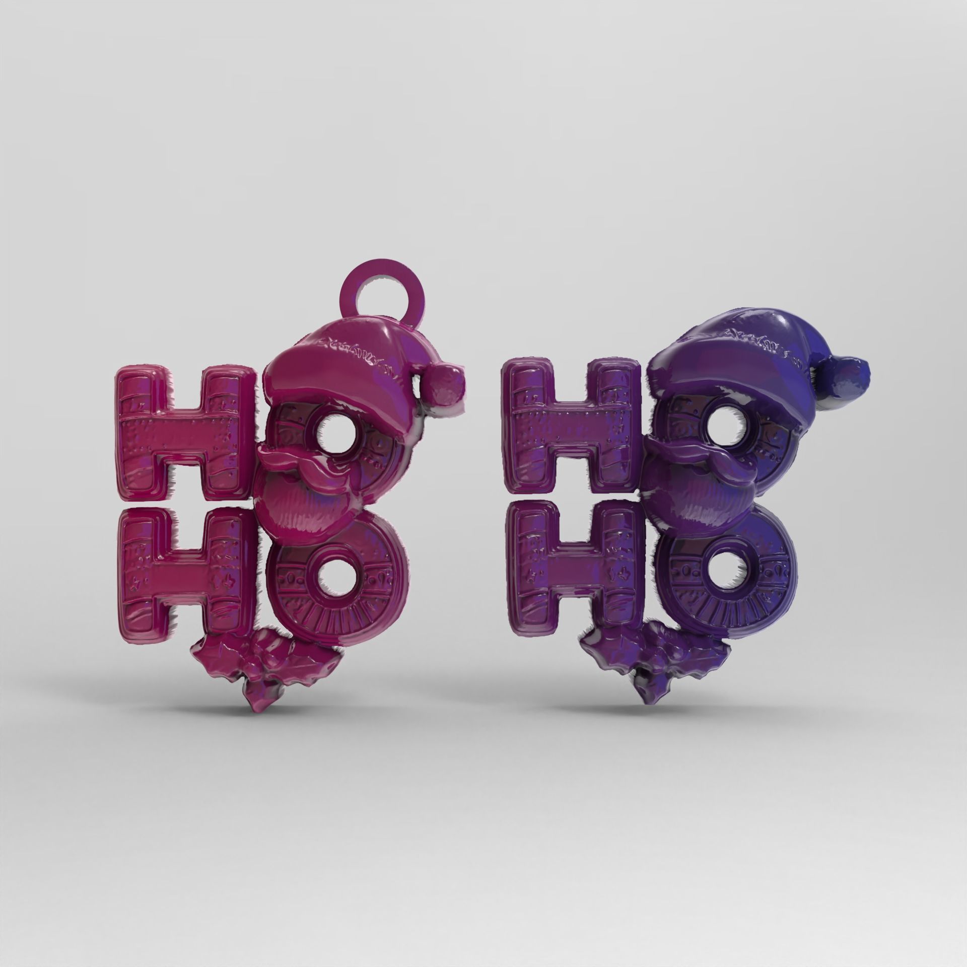 marrychristmas hohoho 3dmodel 3D print model_3