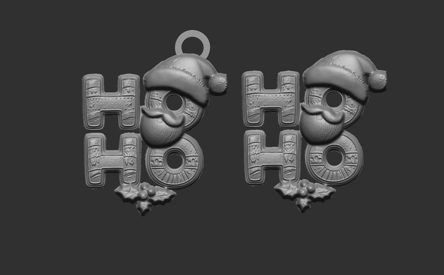marrychristmas hohoho 3dmodel 3D print model_4
