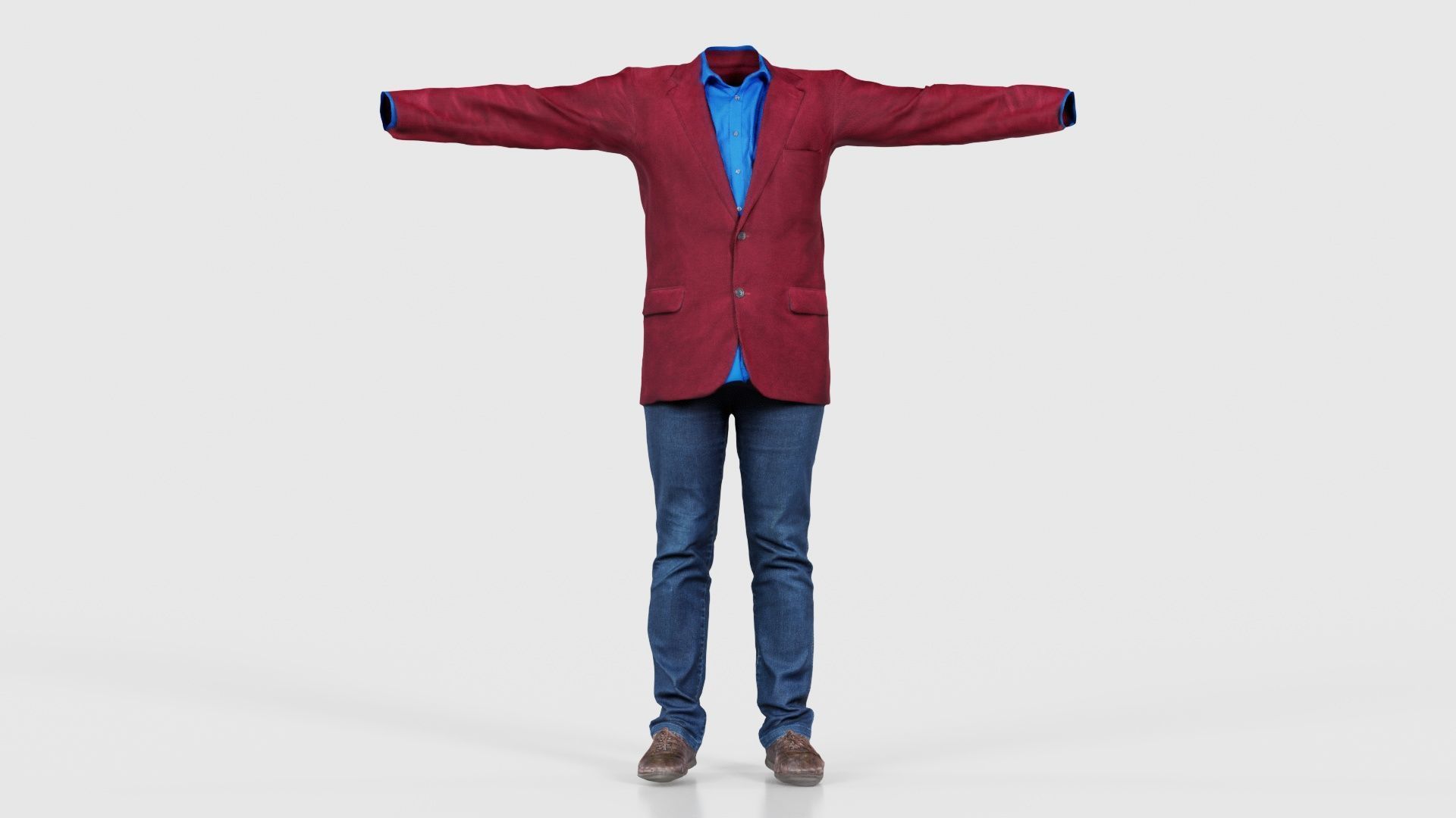 Business Costume 4 Low-poly 3D model_15