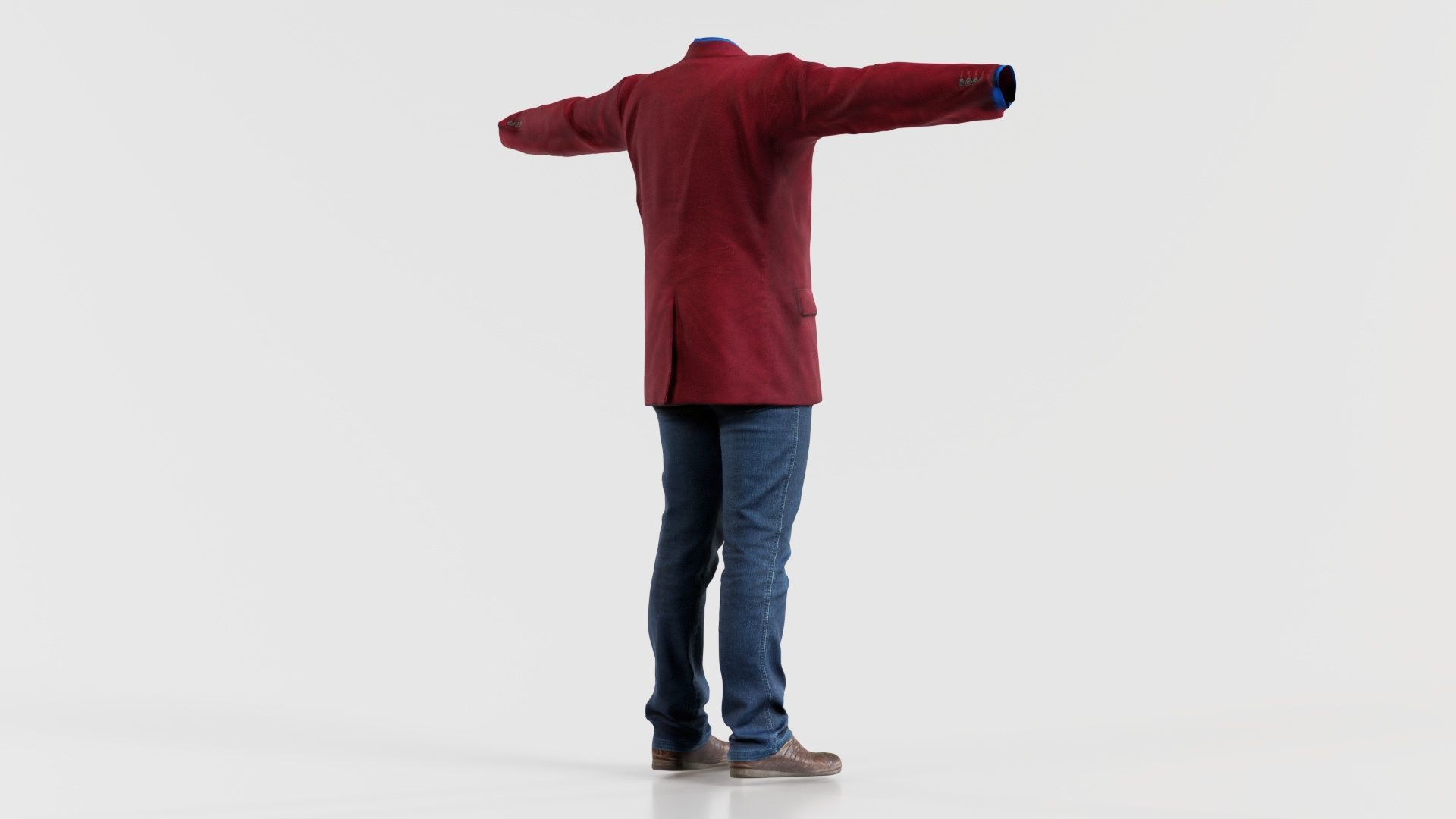 Business Costume 4 Low-poly 3D model_3