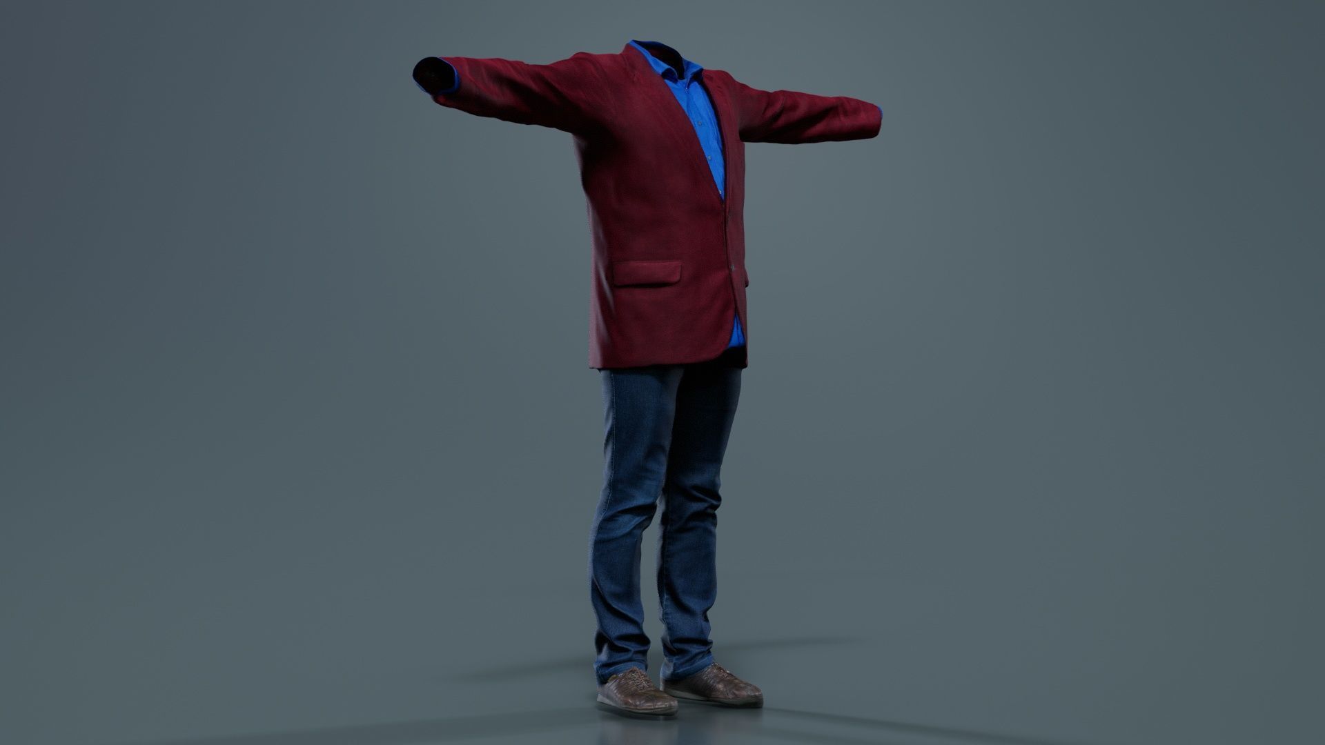 Business Costume 4 Low-poly 3D model_6