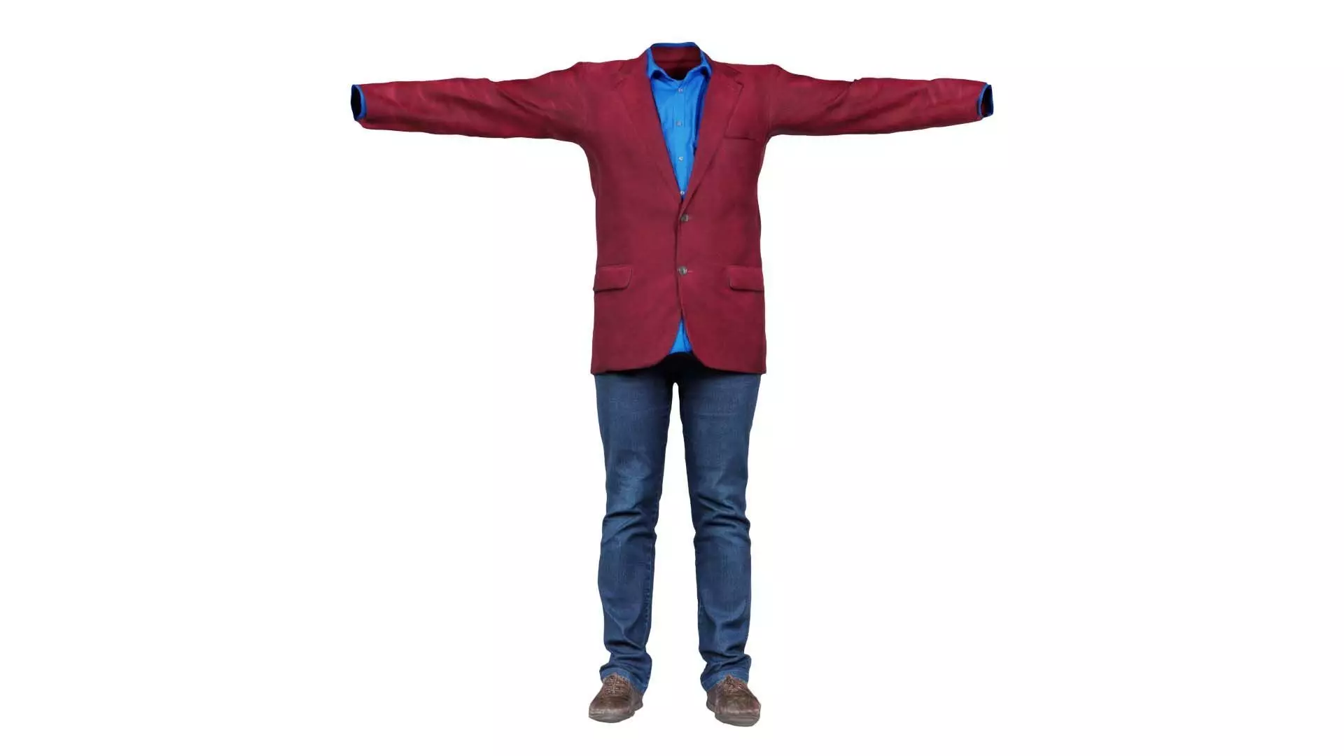 Business Costume 4 Low-poly 3D model_0