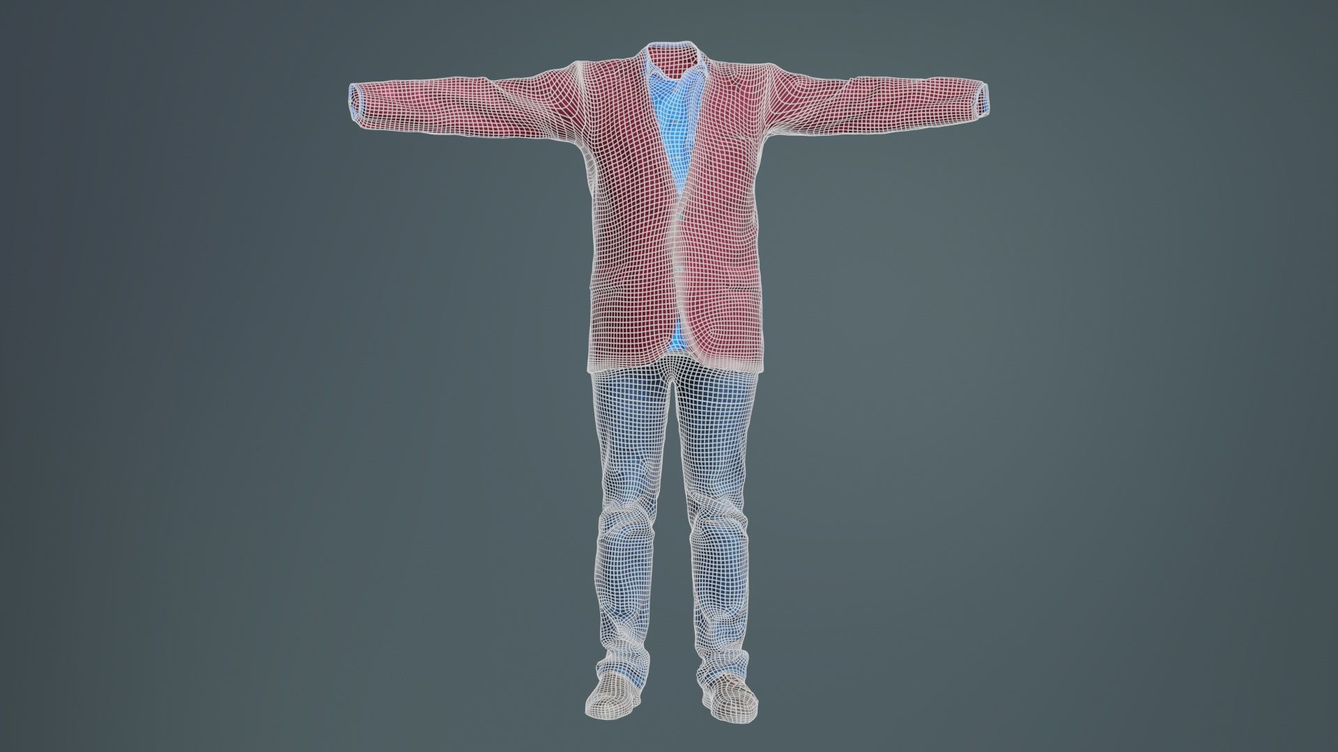 Business Costume 4 Low-poly 3D model_9