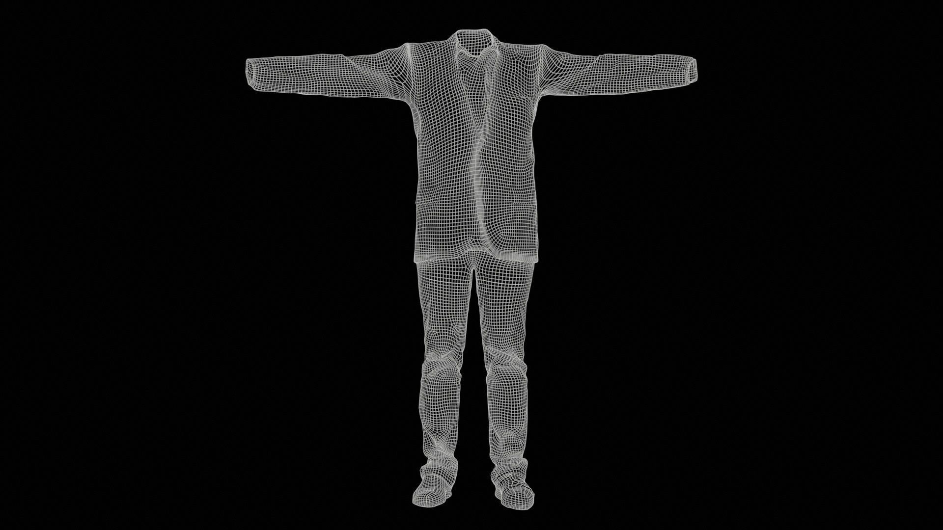 Business Costume 4 Low-poly 3D model_11