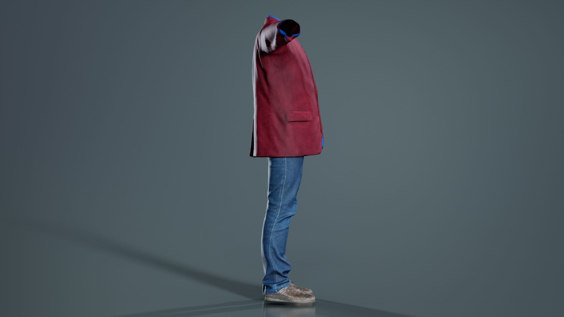 Business Costume 4 Low-poly 3D model_2